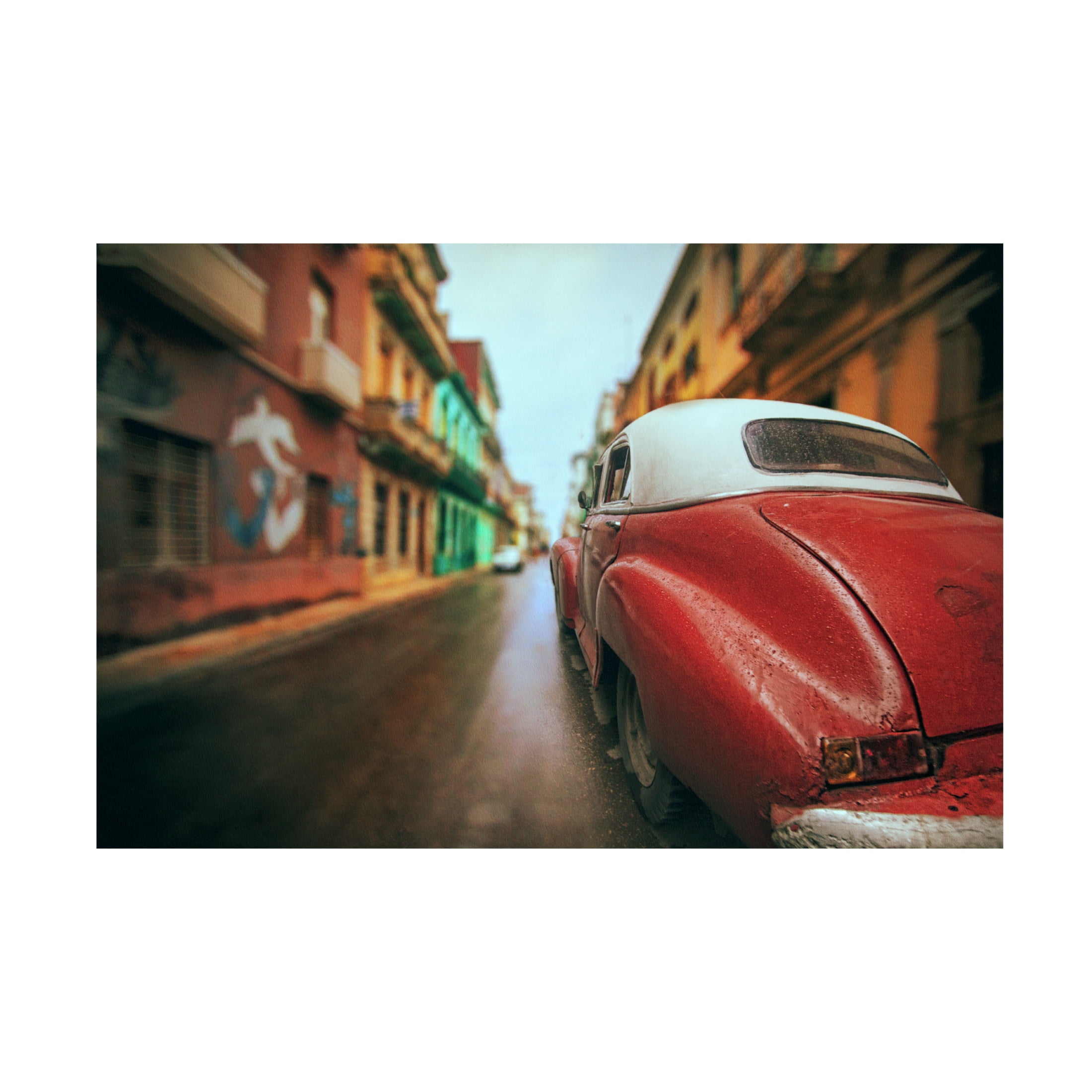 Canvas Wall Art - Svetlin Yosifov 'Cuba Street Car' Wall Art for Living Room, Bedroom, or Office Décor by Trademark Fine Art - 32 x 22 Inches