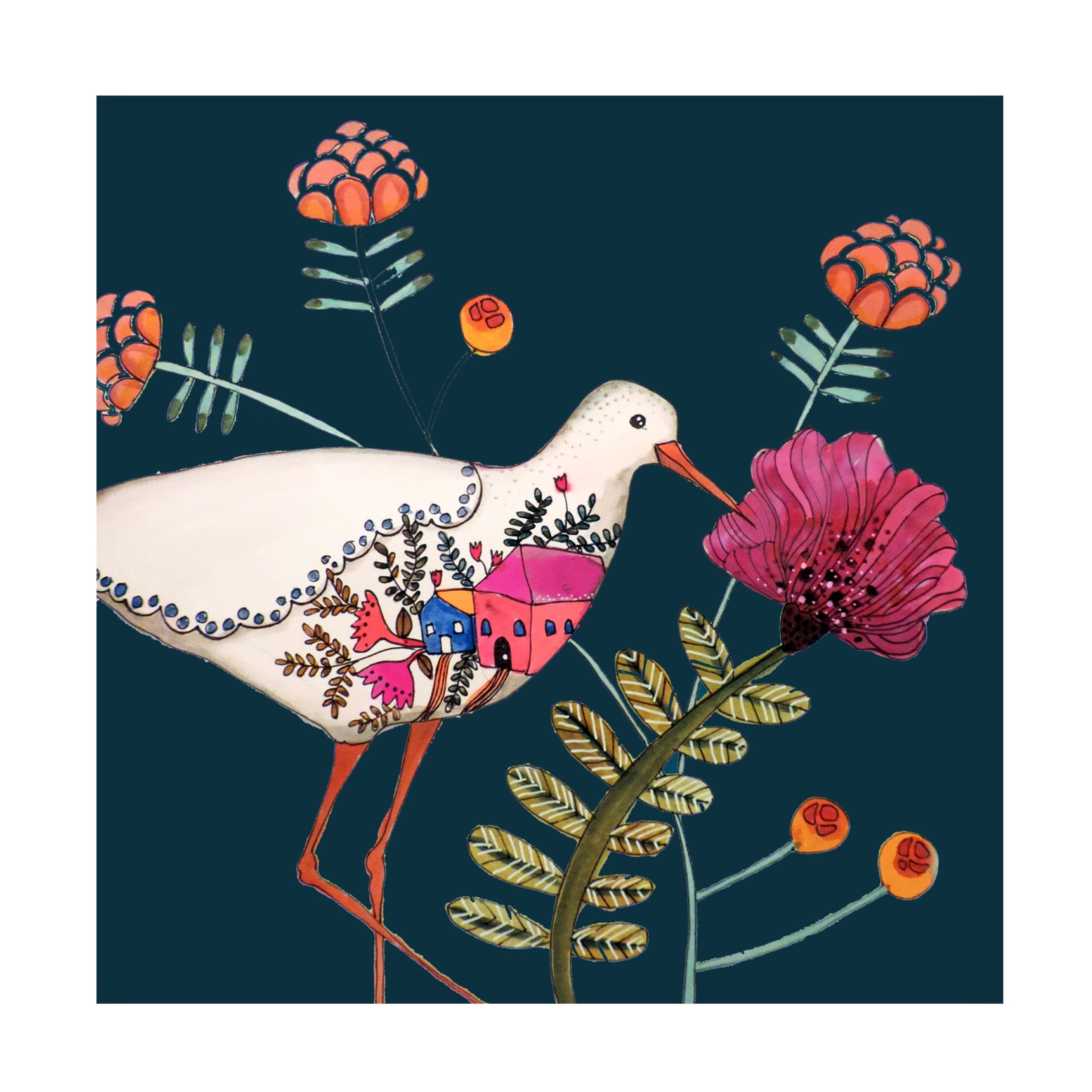 Canvas Wall Art - Sylvie Demers 'Les Souvenirs Marine Petit' Wall Art for Living Room, Bedroom, or Office D?cor by Trademark Fine Art - 18 x 18 Inches