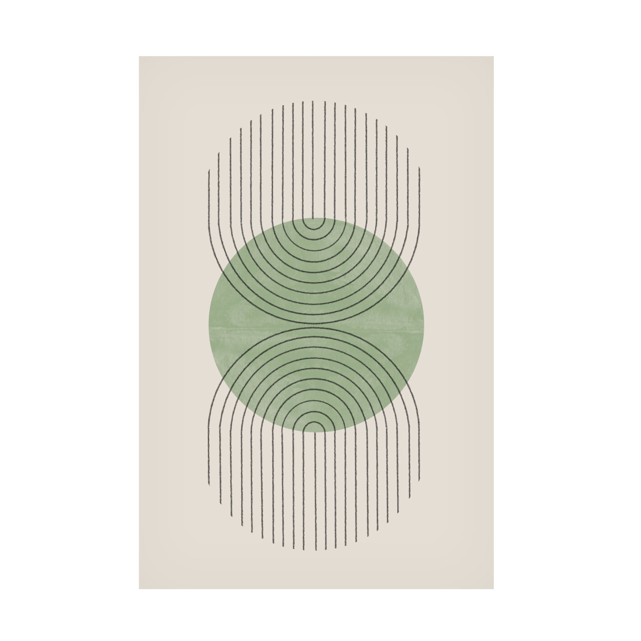 Canvas Wall Art - THE MIUUS STUDIO 'Perfect Point Green' Wall Art for Living Room, Bedroom, or Office Décor by Trademark Fine Art - 12 x 19 Inches