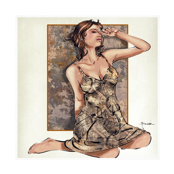 Canvas Wall Art - TMBorenstein 'Carpet Bag' Wall Art for Living Room, Bedroom, or Office Décor by Trademark Fine Art - 18 x 18 Inches