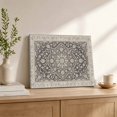 thumbnail image 1 of Canvas Wall Art, Taupe Boho Framed Artwork for Living Room, Farmhouse Classic Floral Pattern Gallery Wrapped Canvas Prints Art Ready to Hang Wall Decor for Bathroom Bedroom, 16"x12", 1 of 9