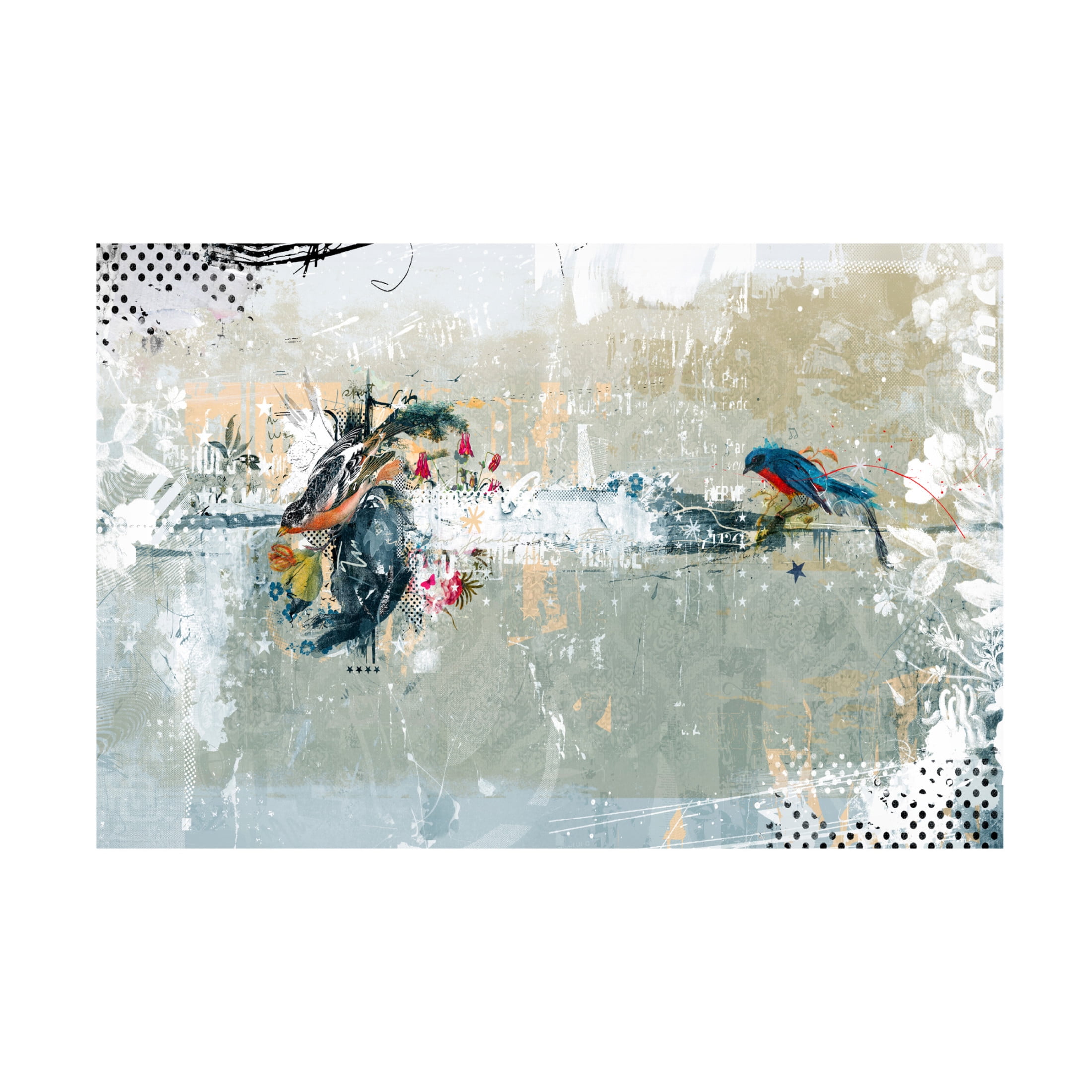 Canvas Wall Art - Teis Albers 'Birdalicious' Wall Art for Living Room, Bedroom, or Office Décor by Trademark Fine Art - 47 x 30 Inches