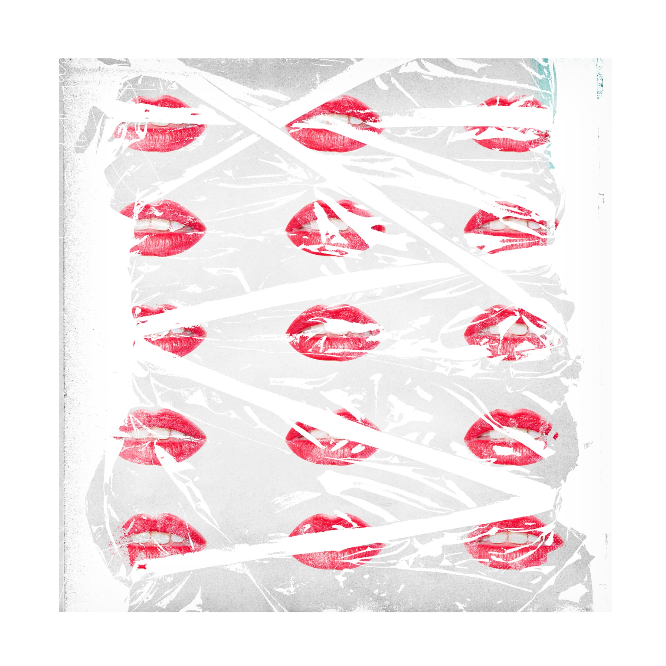 Canvas Wall Art - Teis Albers 'Lips' Wall Art for Living Room, Bedroom, or Office Décor by Trademark Fine Art - 24 x 24 Inches