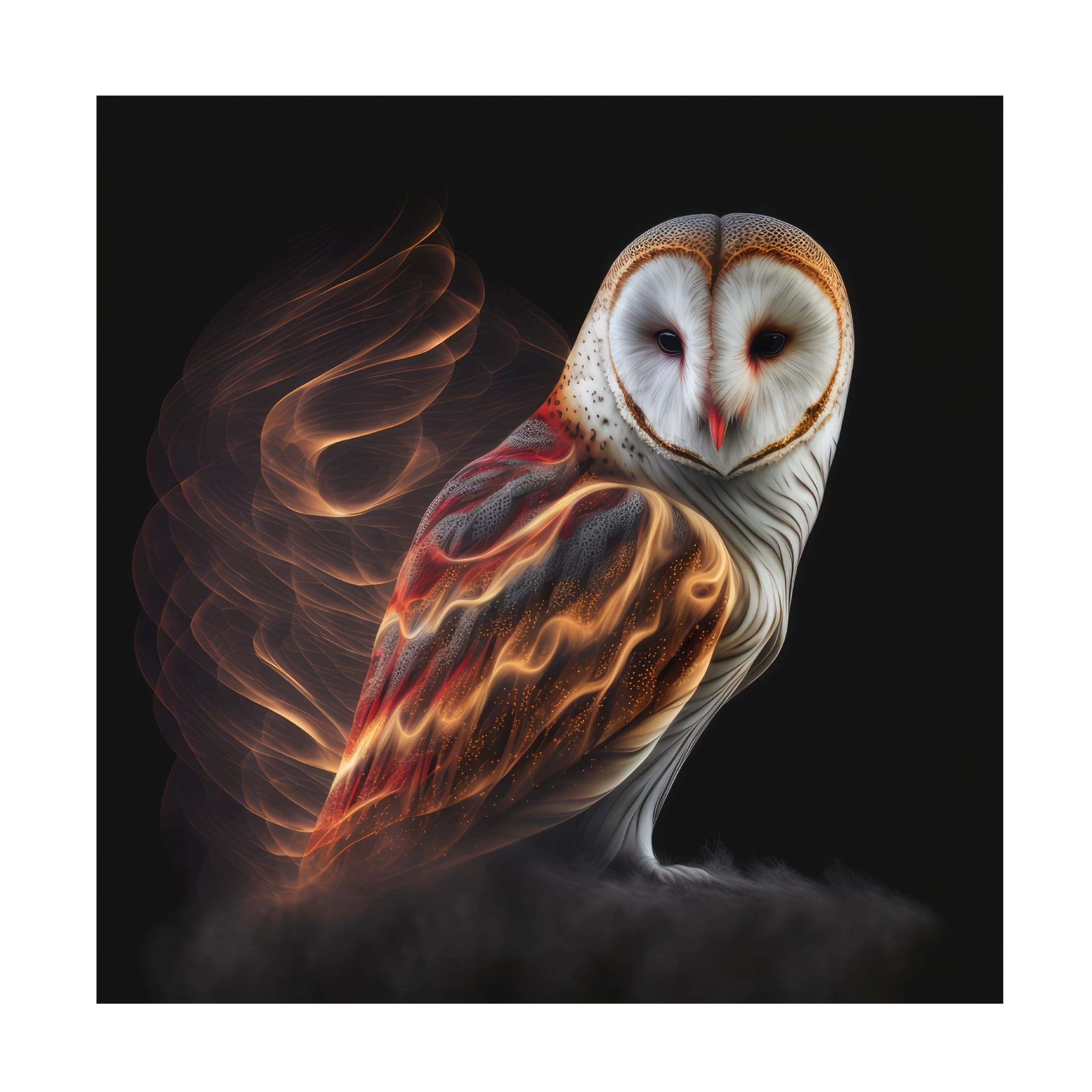Canvas Wall Art - The Golden Valley 'Bubo' Wall Art for Living Room, Bedroom, or Office Décor by Trademark Fine Art - 14 x 14 Inches