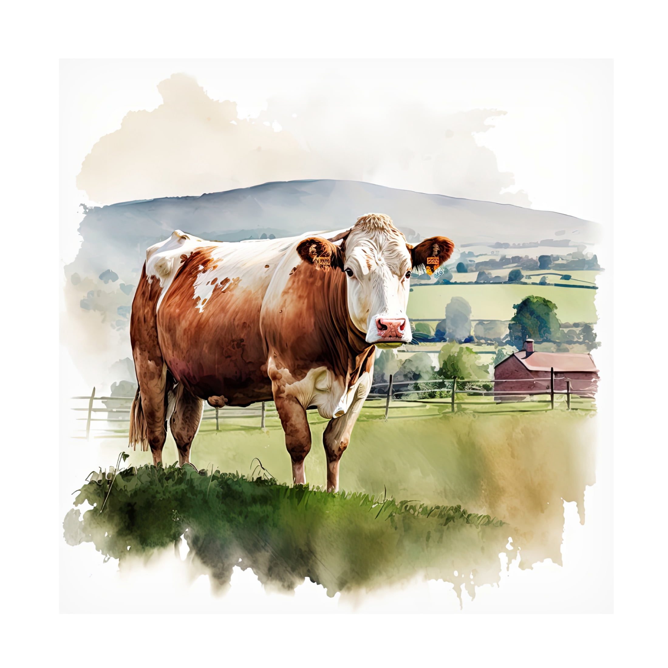 Canvas Wall Art - The Golden Valley 'Herefordshires Finest' Wall Art for Living Room, Bedroom, or Office Décor by Trademark Fine Art - 24 x 24 Inches