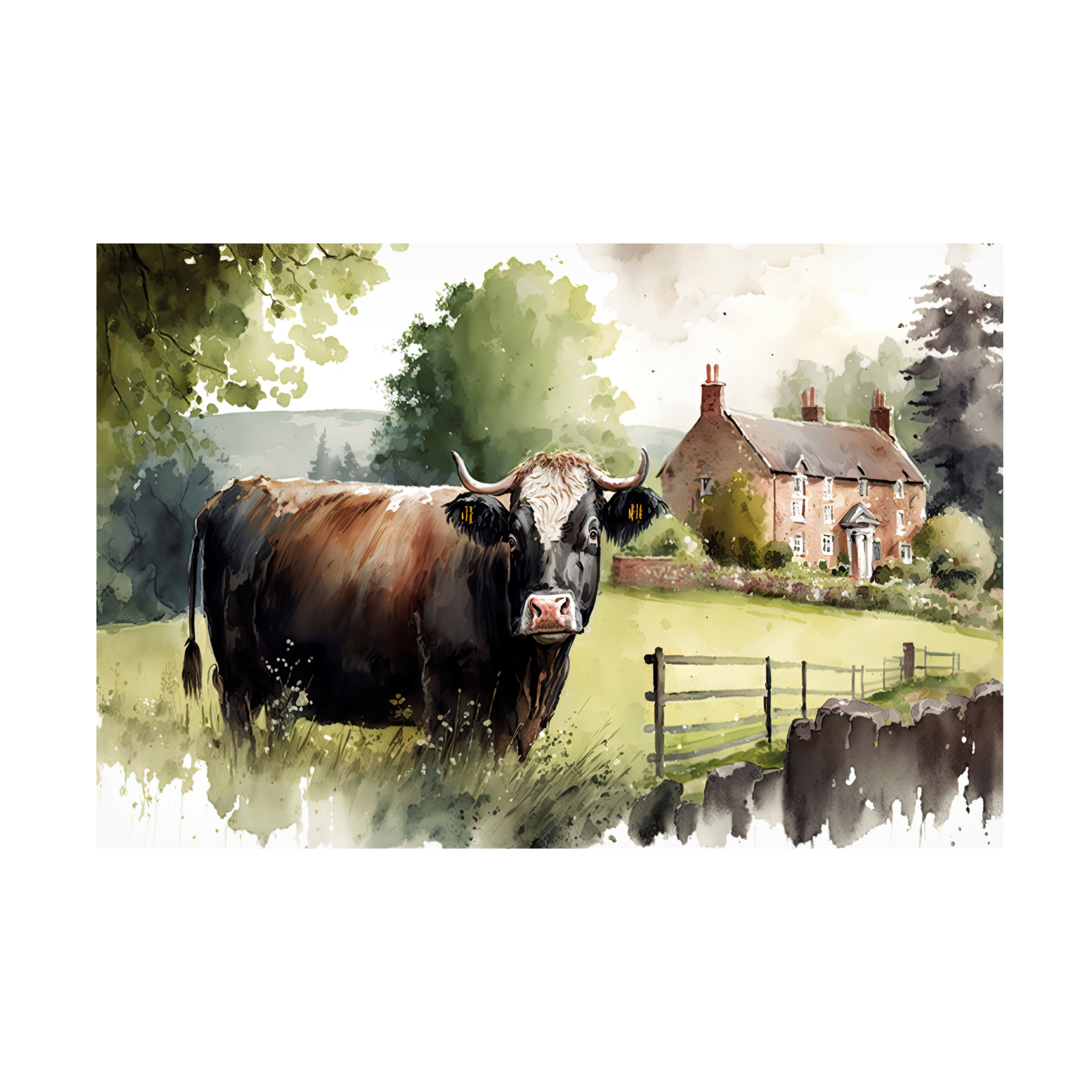 Canvas Wall Art - The Golden Valley 'The Rectory' Wall Art for Living Room, Bedroom, or Office Décor by Trademark Fine Art - 32 x 22 Inches
