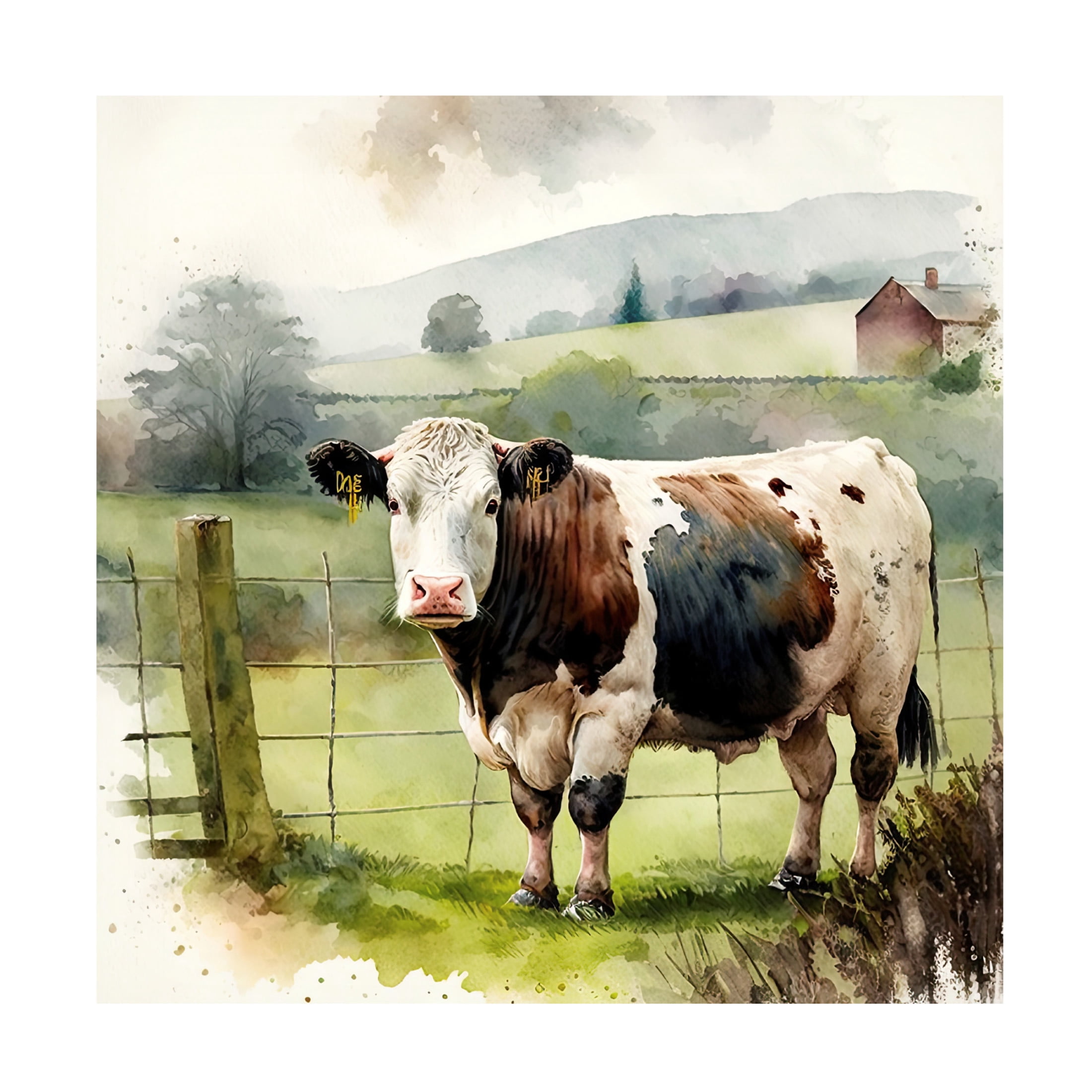 Canvas Wall Art - The Golden Valley 'Waiting For Spring' Wall Art for Living Room, Bedroom, or Office Décor by Trademark Fine Art - 35 x 35 Inches