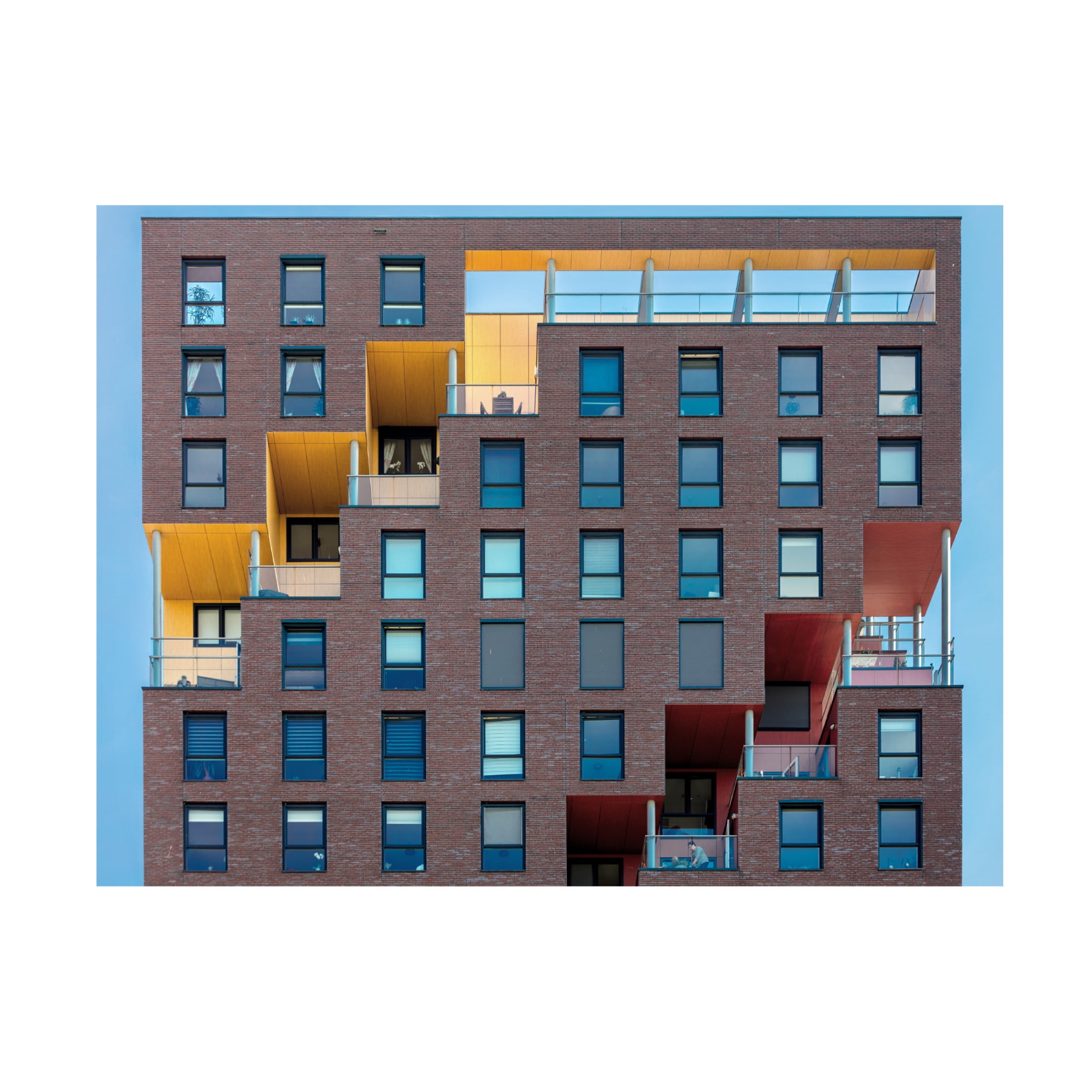 Canvas Wall Art - Theo Luycx 'Yellow-Red In Wall' Wall Art for Living Room, Bedroom, or Office Décor by Trademark Fine Art - 24 x 18 Inches
