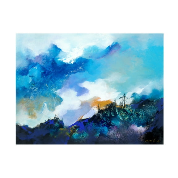 Canvas Wall Art - Thomas Leung 'Above the Clouds 2' Wall Art for Living Room, Bedroom, or Office Décor by Trademark Fine Art - 19 x 14 Inches
