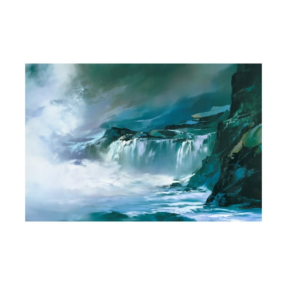 Canvas Wall Art - Thomas Leung 'Big Island Surf' Wall Art for Living Room, Bedroom, or Office Décor by Trademark Fine Art - 19 x 12 Inches