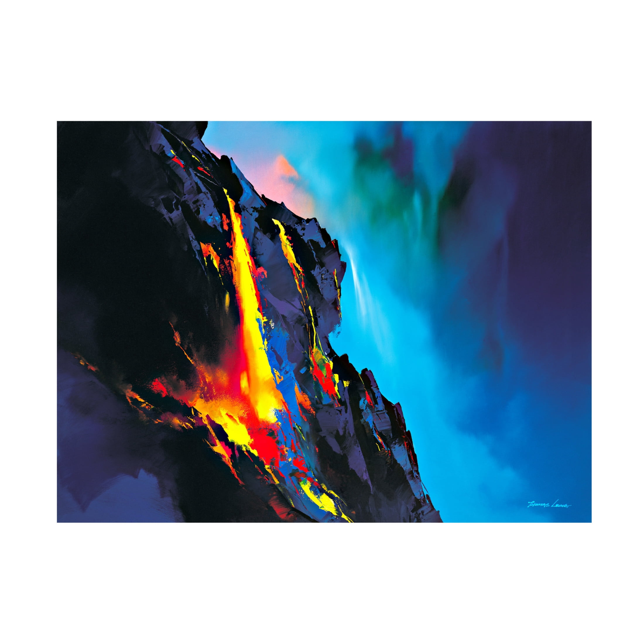 Canvas Wall Art - Thomas Leung 'Blazing Fires' Wall Art for Living Room, Bedroom, or Office Décor by Trademark Fine Art - 47 x 35 Inches