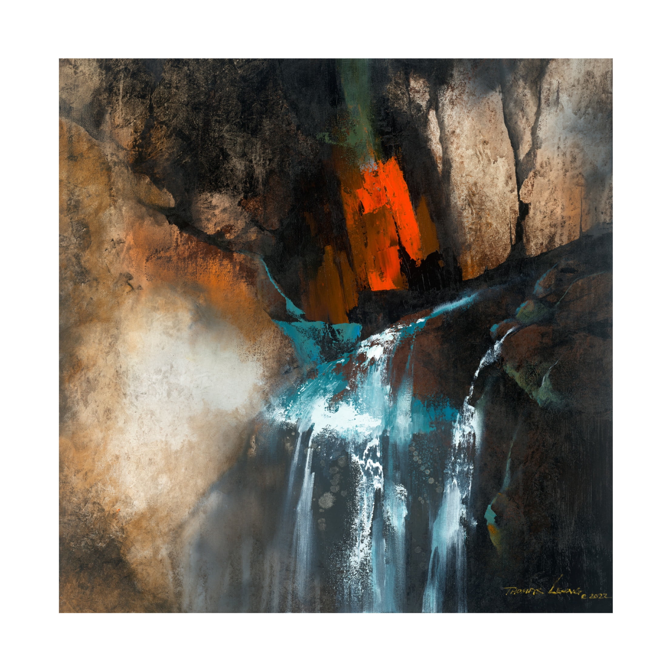 Canvas Wall Art - Thomas Leung 'Clear Spring' Wall Art for Living Room, Bedroom, or Office Décor by Trademark Fine Art - 24 x 24 Inches