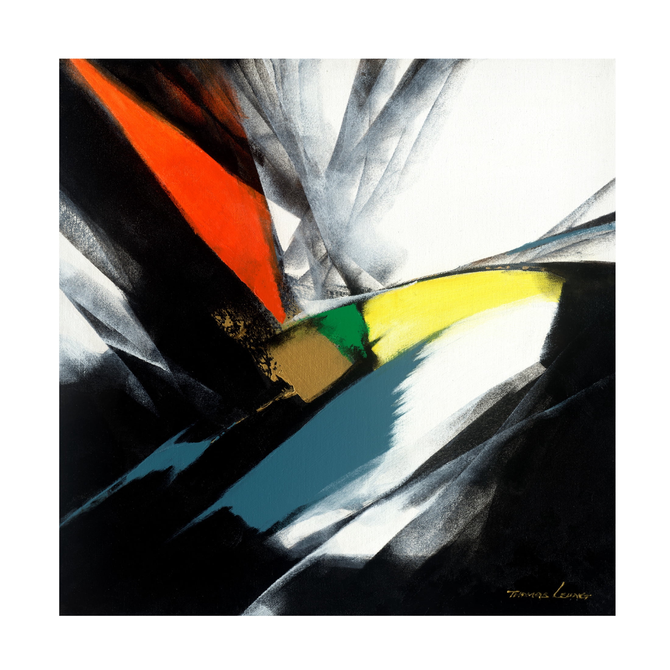 Canvas Wall Art - Thomas Leung 'Color Block 1' Wall Art for Living Room, Bedroom, or Office Décor by Trademark Fine Art - 14 x 14 Inches