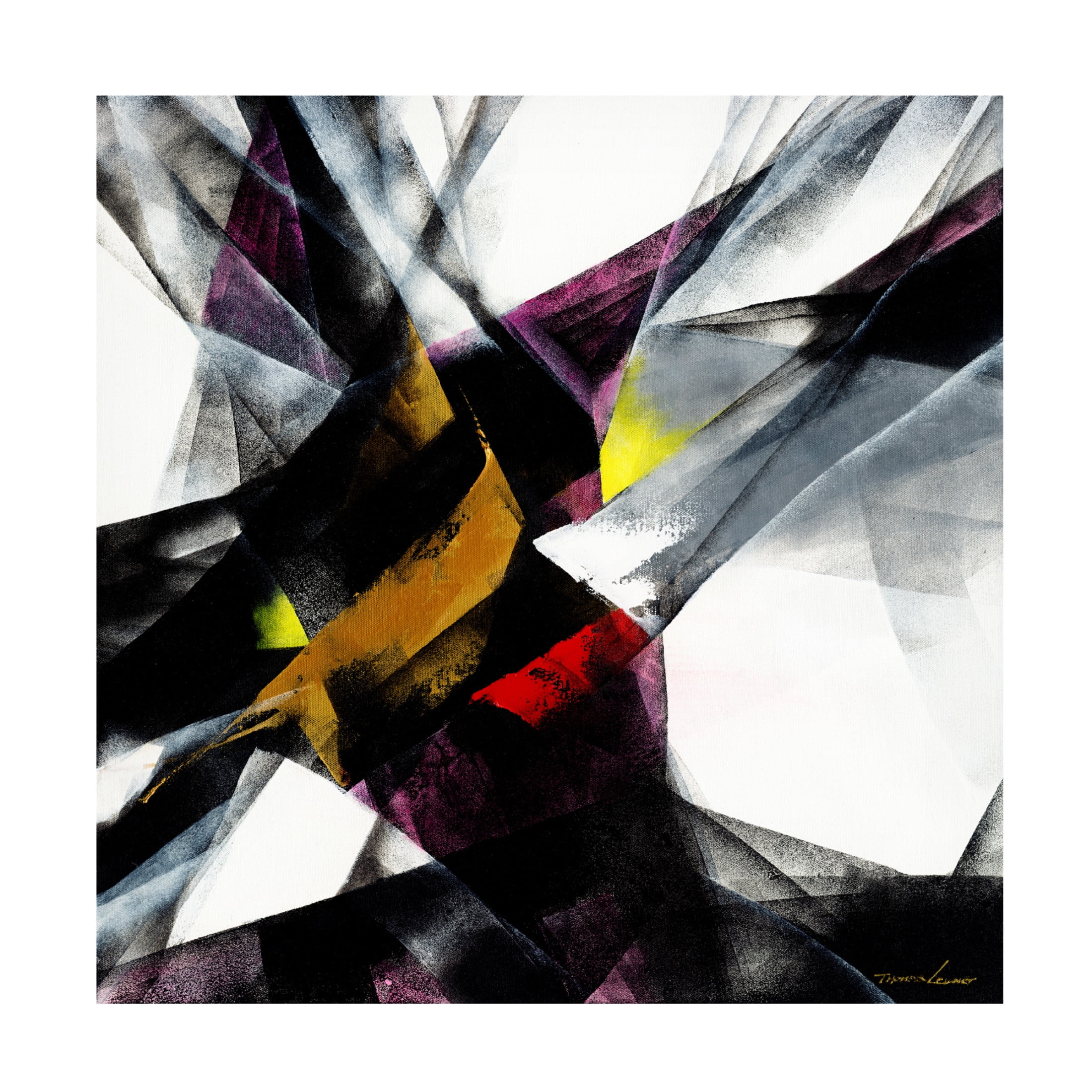 Canvas Wall Art - Thomas Leung 'Color Block 3' Wall Art for Living Room, Bedroom, or Office Décor by Trademark Fine Art - 24 x 24 Inches