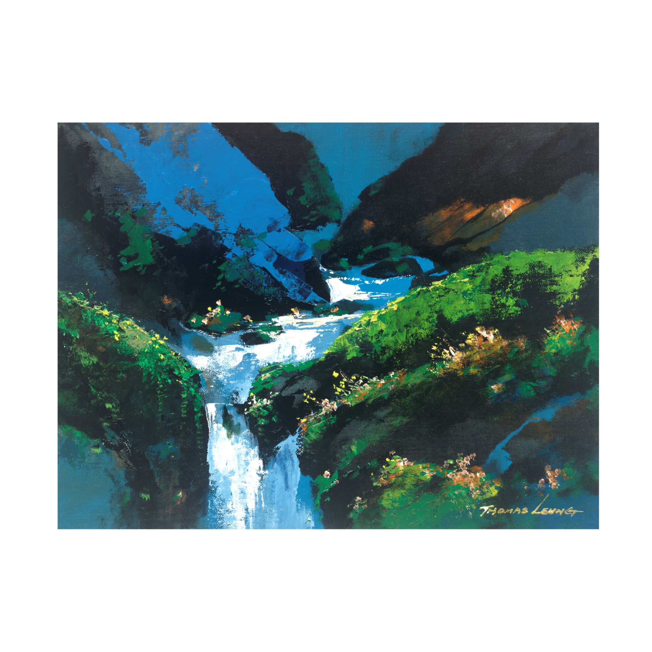 Canvas Wall Art - Thomas Leung 'Creek' Wall Art for Living Room, Bedroom, or Office Décor by Trademark Fine Art - 47 x 35 Inches
