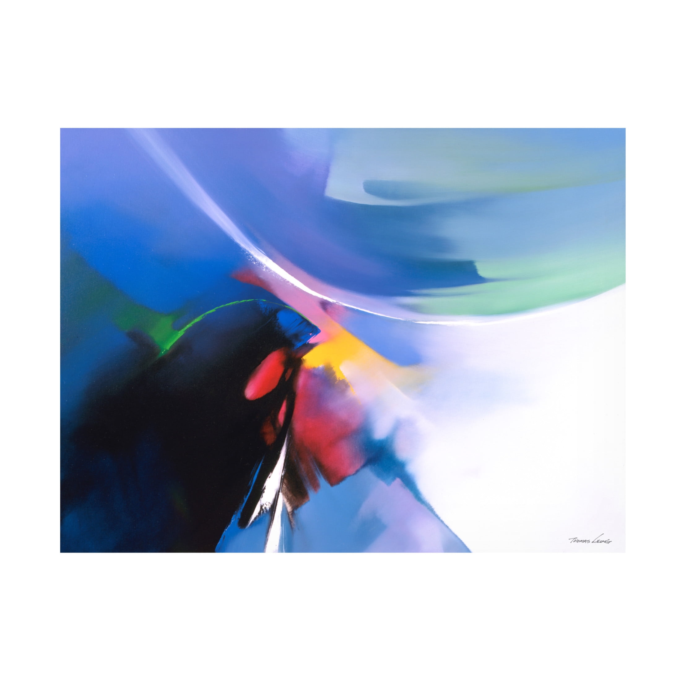 Canvas Wall Art - Thomas Leung 'Dancing Color 1' Wall Art for Living Room, Bedroom, or Office Décor by Trademark Fine Art - 47 x 35 Inches