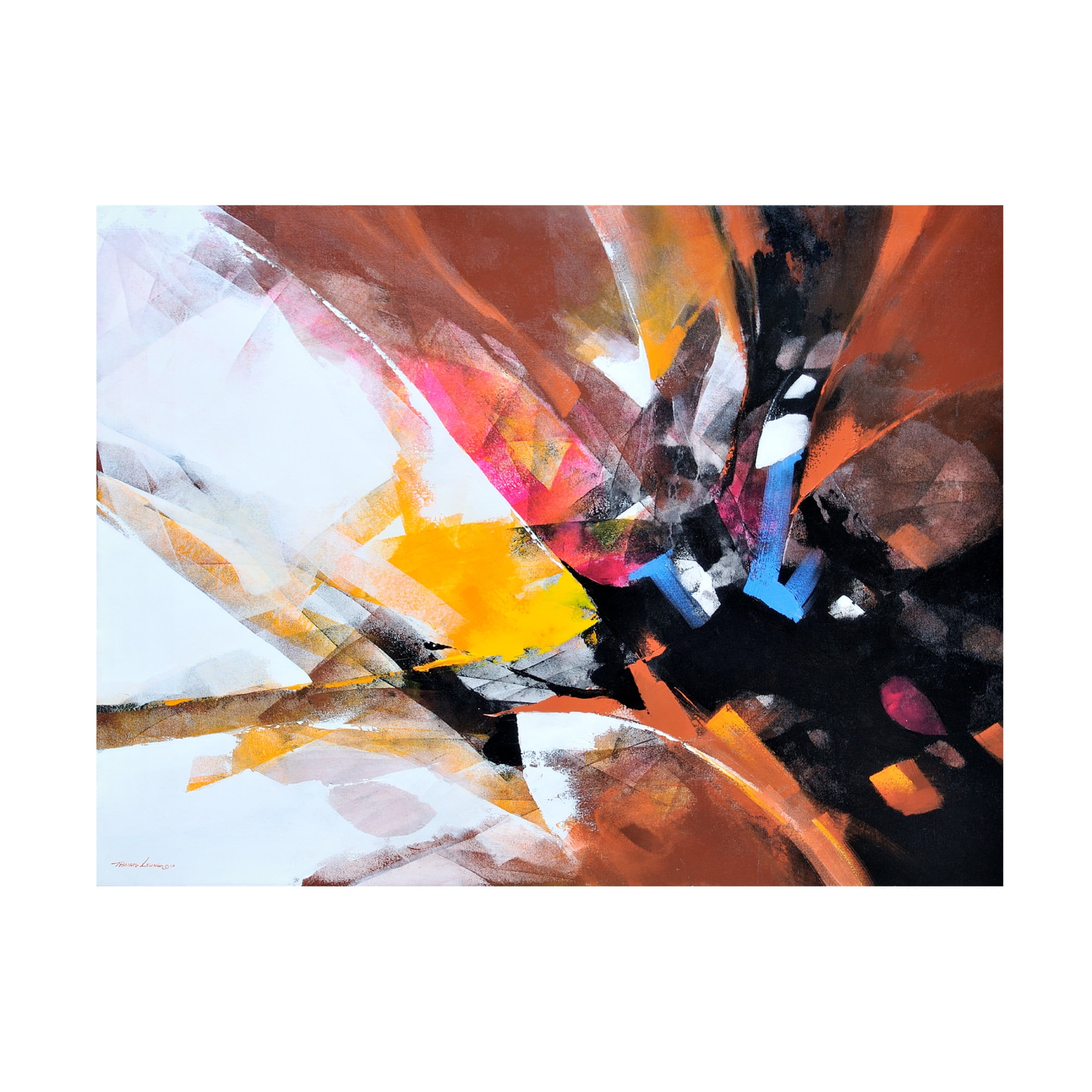 Canvas Wall Art - Thomas Leung 'Dancing Color 3' Wall Art for Living Room, Bedroom, or Office Décor by Trademark Fine Art - 47 x 35 Inches