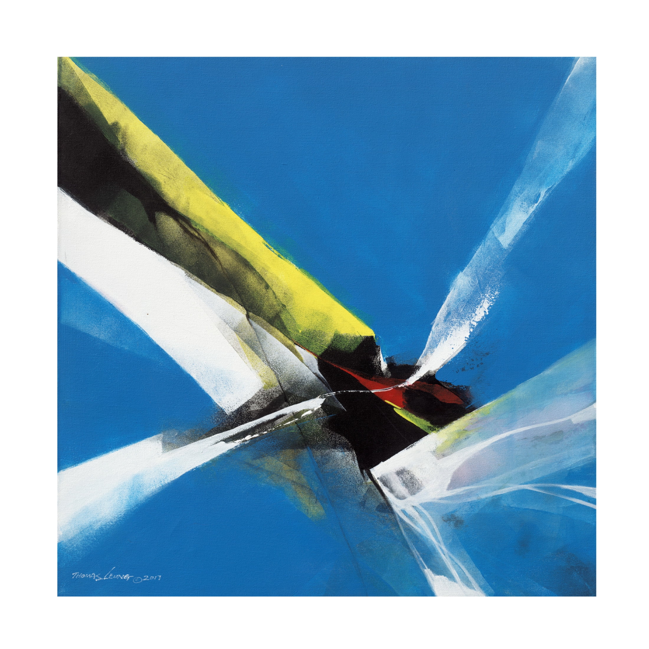 Canvas Wall Art - Thomas Leung 'Dancing Color' Wall Art for Living Room, Bedroom, or Office Décor by Trademark Fine Art - 24 x 24 Inches