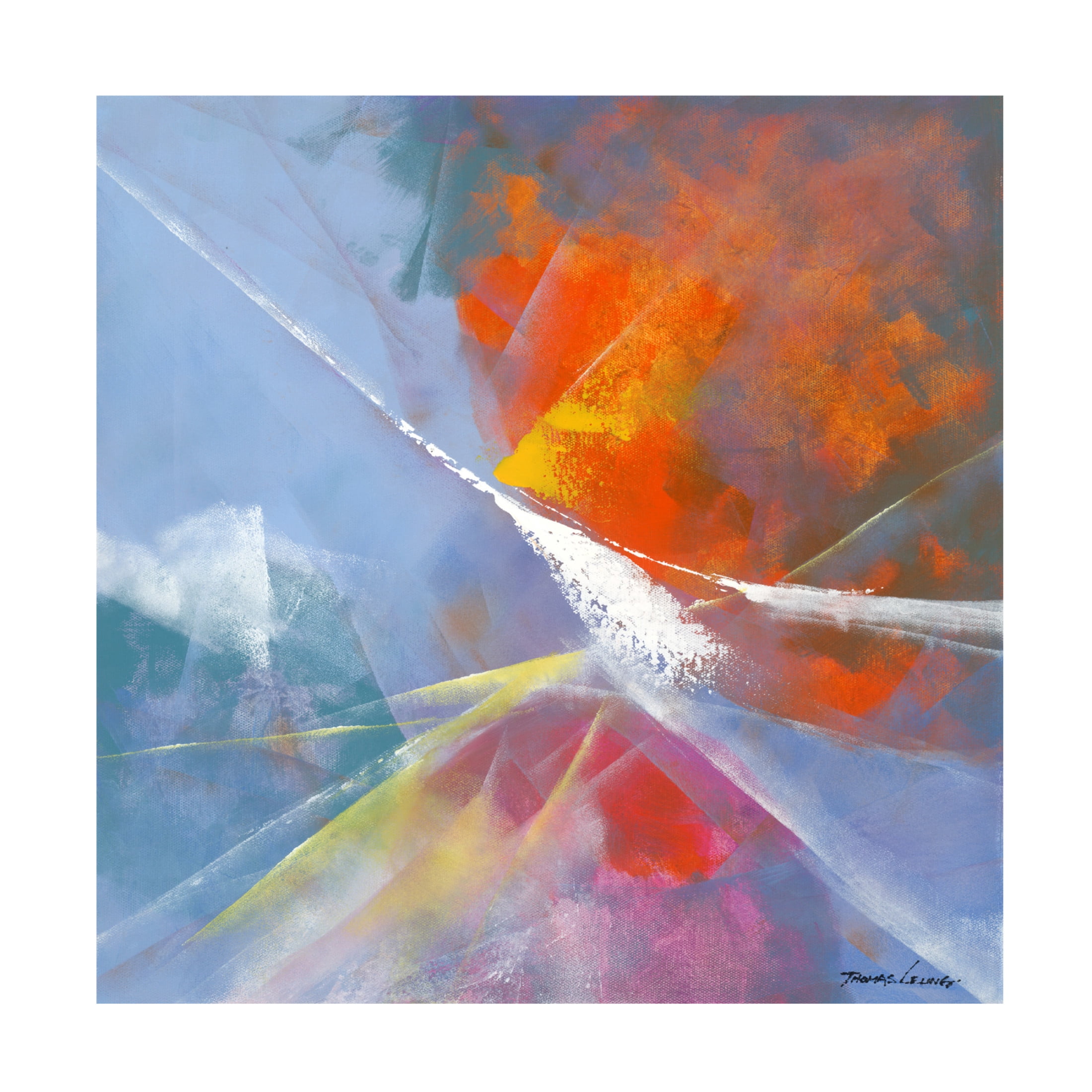 Canvas Wall Art - Thomas Leung 'Dancing Purple' Wall Art for Living Room, Bedroom, or Office Décor by Trademark Fine Art - 24 x 24 Inches