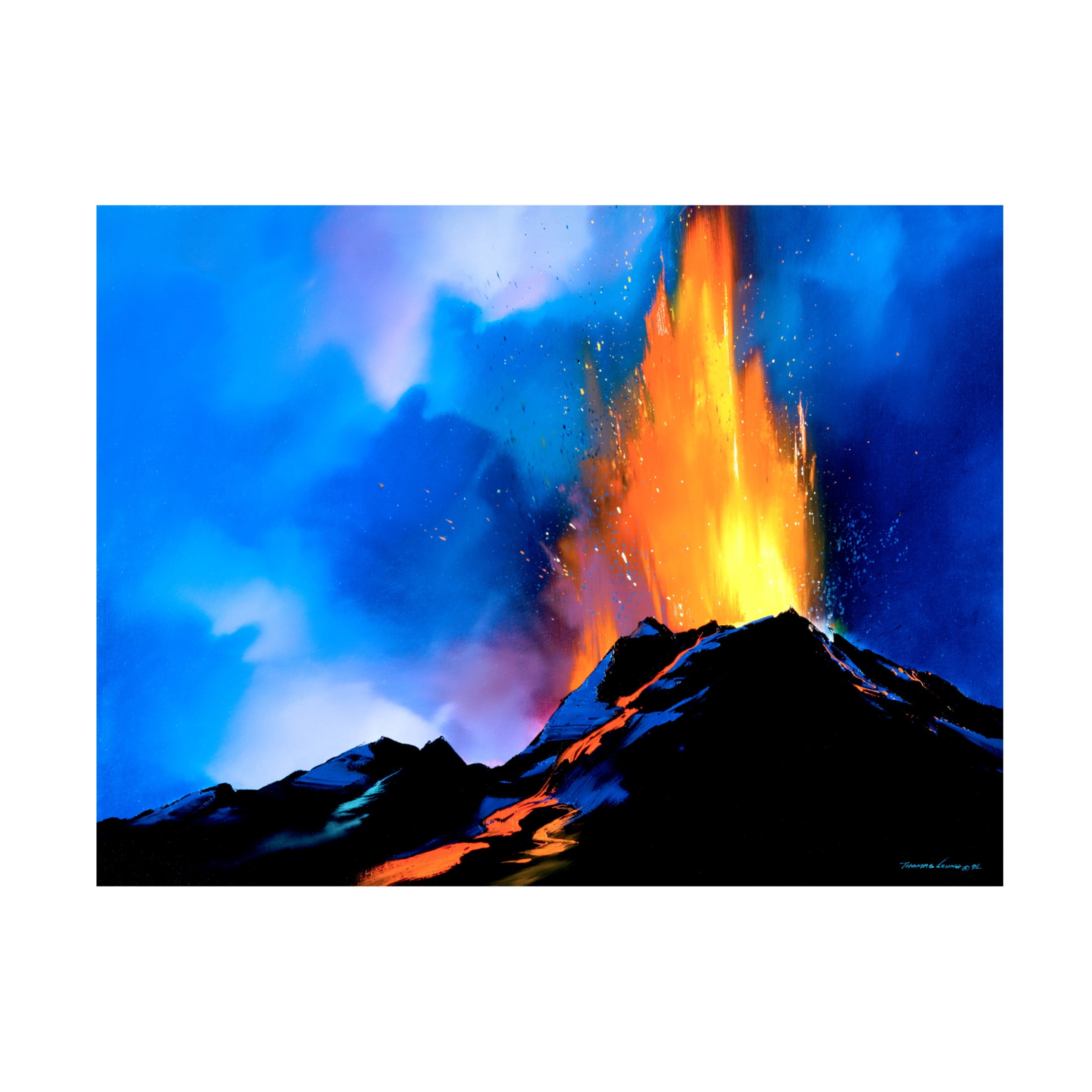 Canvas Wall Art - Thomas Leung 'Eruption' Wall Art for Living Room, Bedroom, or Office Décor by Trademark Fine Art - 32 x 24 Inches