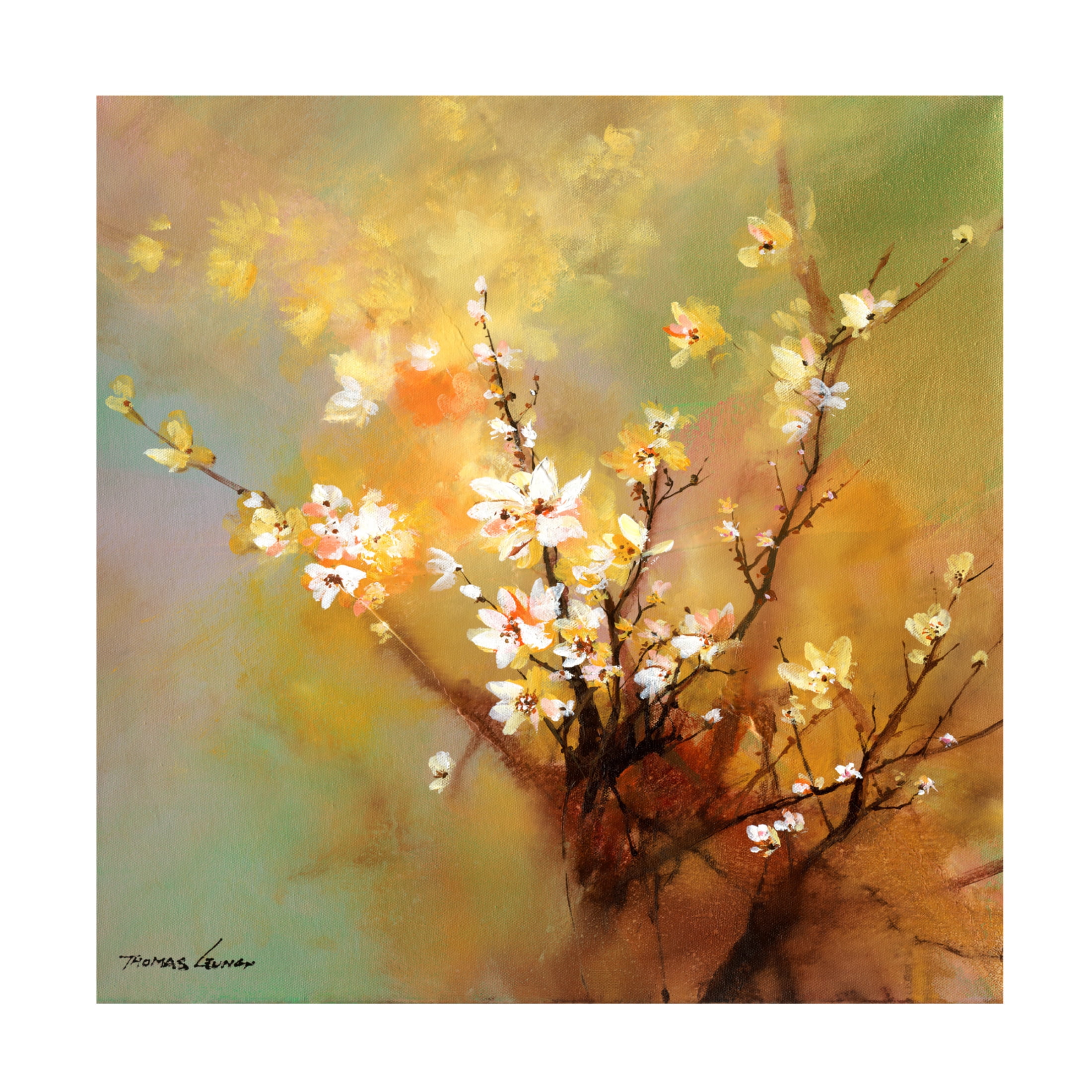 Canvas Wall Art - Thomas Leung 'Flower In Dream' Wall Art for Living Room, Bedroom, or Office Décor by Trademark Fine Art - 18 x 18 Inches