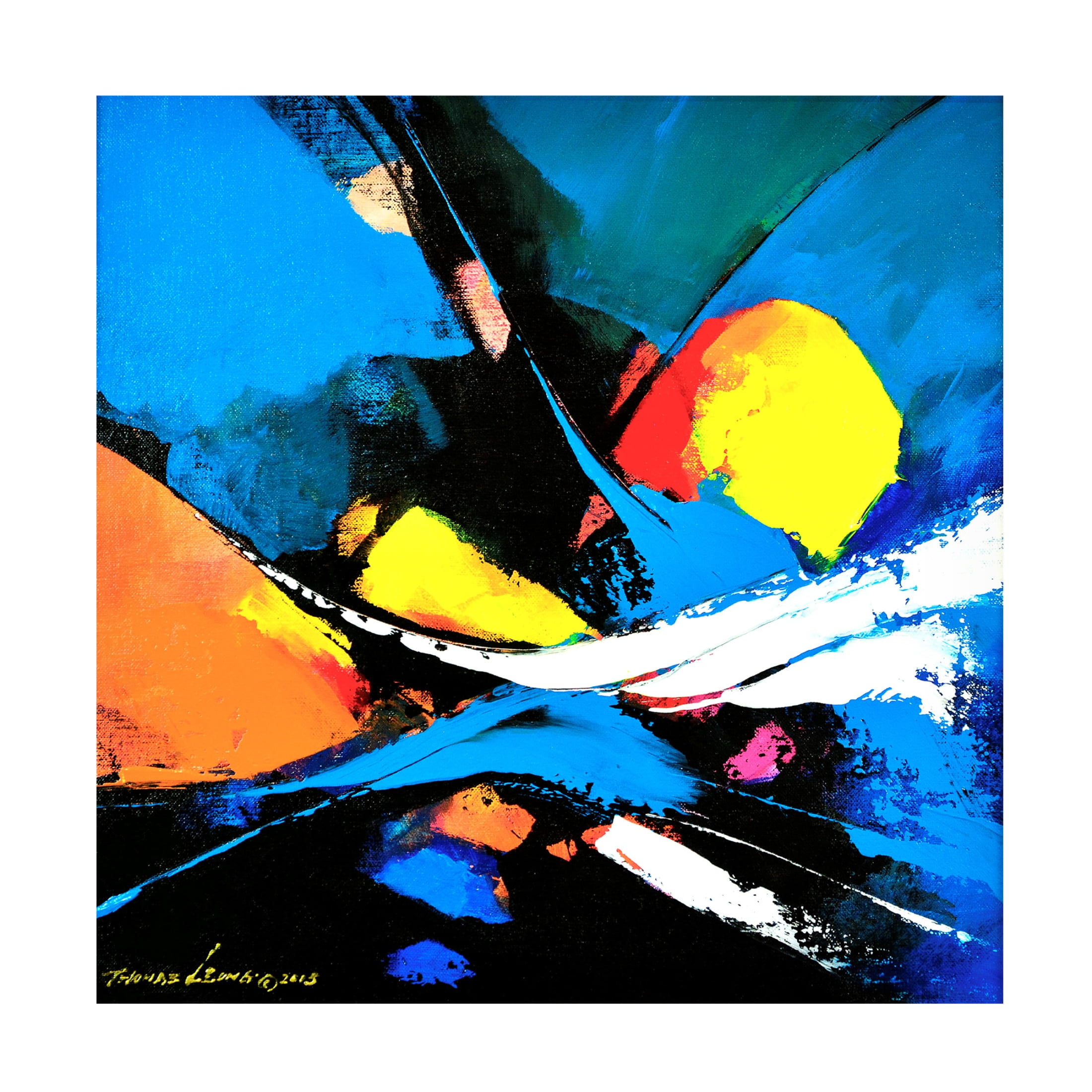 Canvas Wall Art - Thomas Leung 'Fly Higher' Wall Art for Living Room, Bedroom, or Office Décor by Trademark Fine Art - 35 x 35 Inches