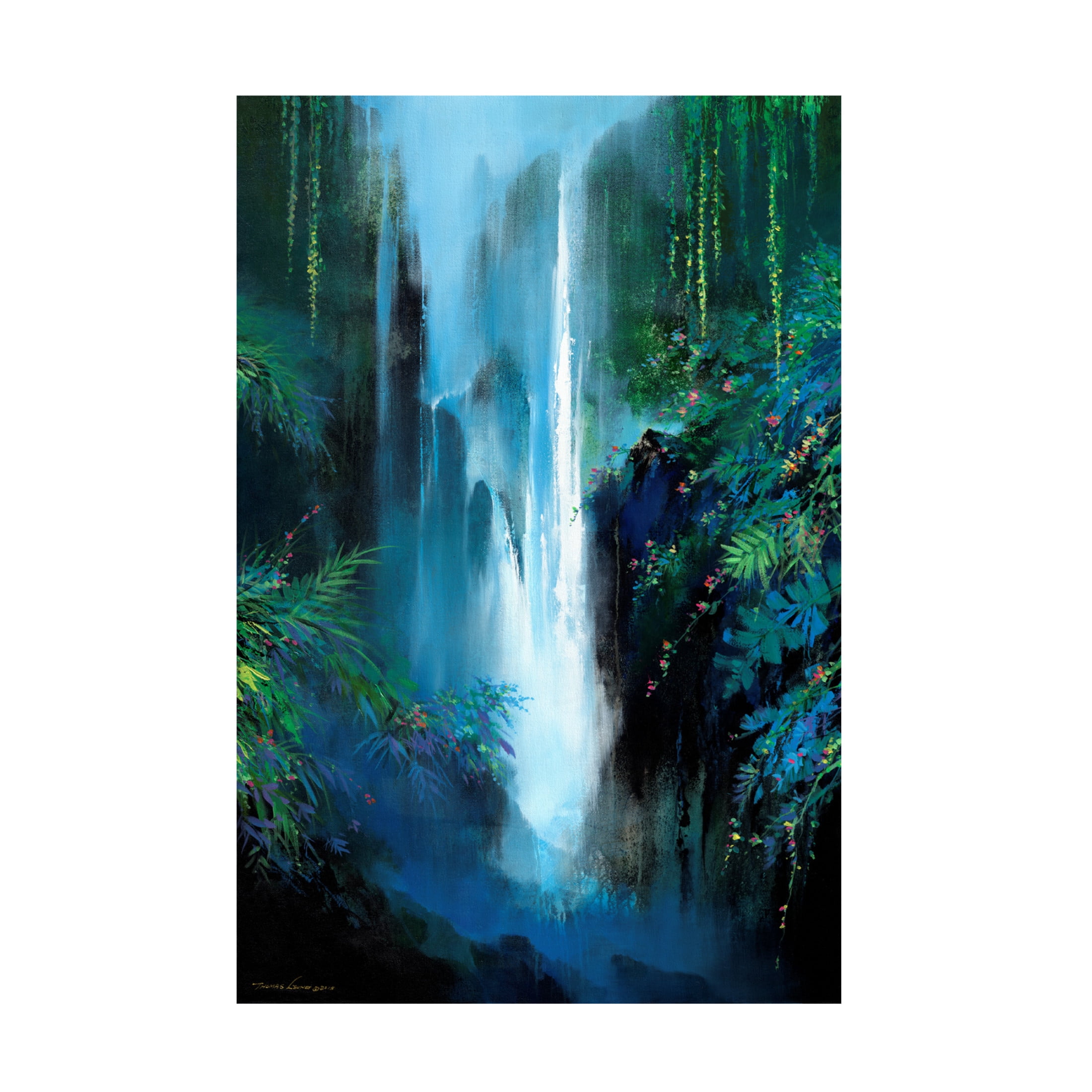 Canvas Wall Art - Thomas Leung 'Inside The Falls' Wall Art for Living Room, Bedroom, or Office Décor by Trademark Fine Art - 16 x 24 Inches
