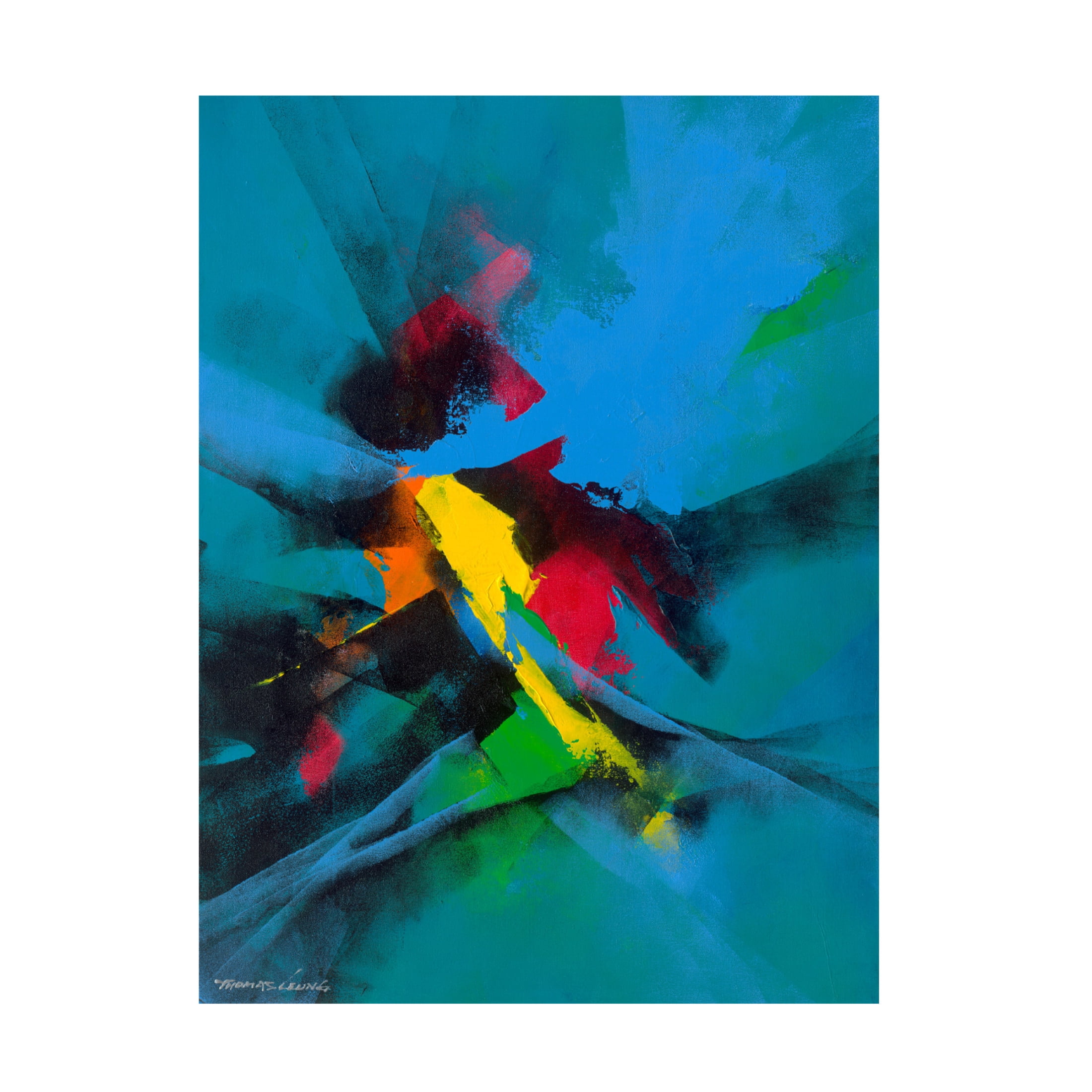 Canvas Wall Art - Thomas Leung 'Joyful I' Wall Art for Living Room, Bedroom, or Office Décor by Trademark Fine Art - 35 x 47 Inches