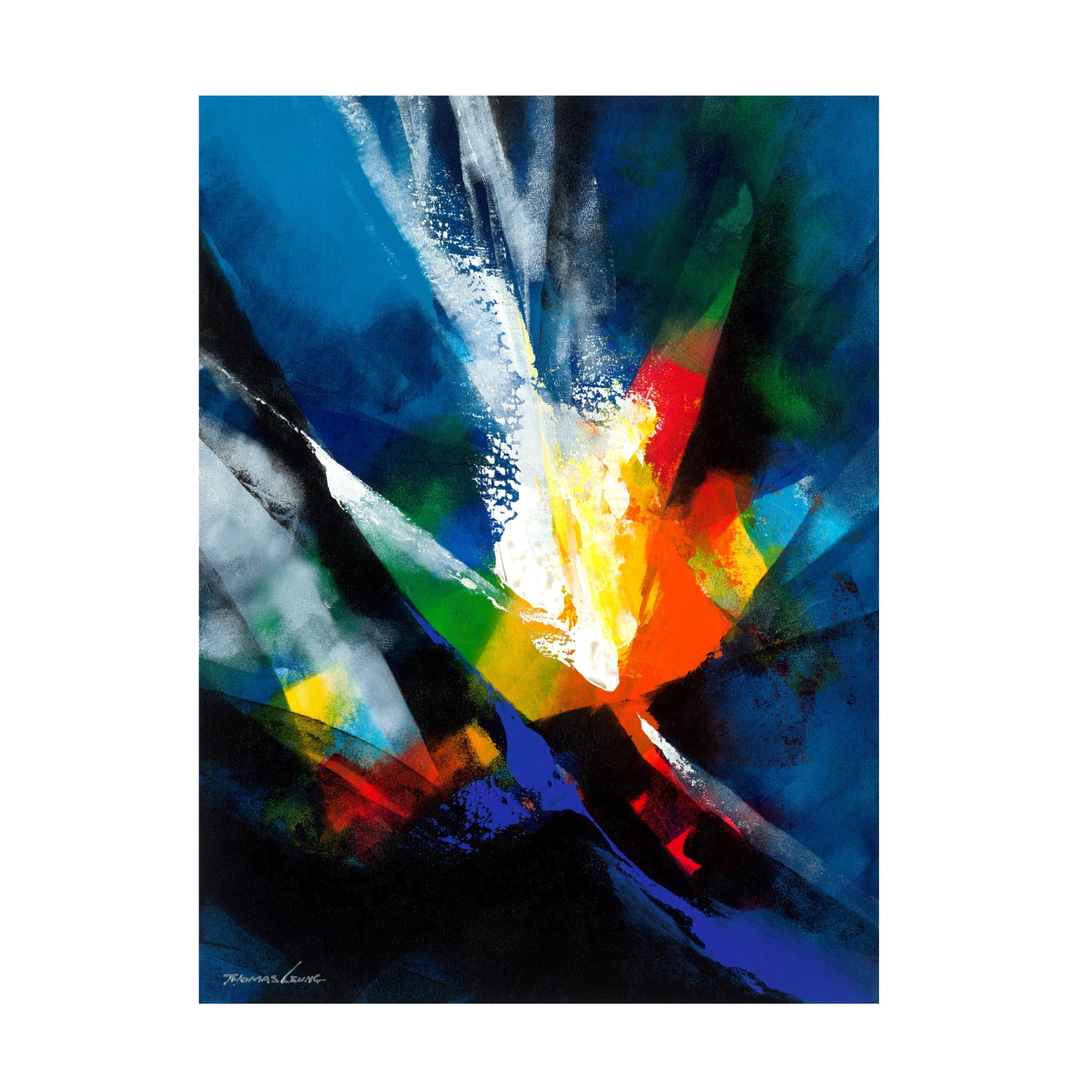 Canvas Wall Art - Thomas Leung 'Joyful III' Wall Art for Living Room, Bedroom, or Office Décor by Trademark Fine Art - 18 x 24 Inches