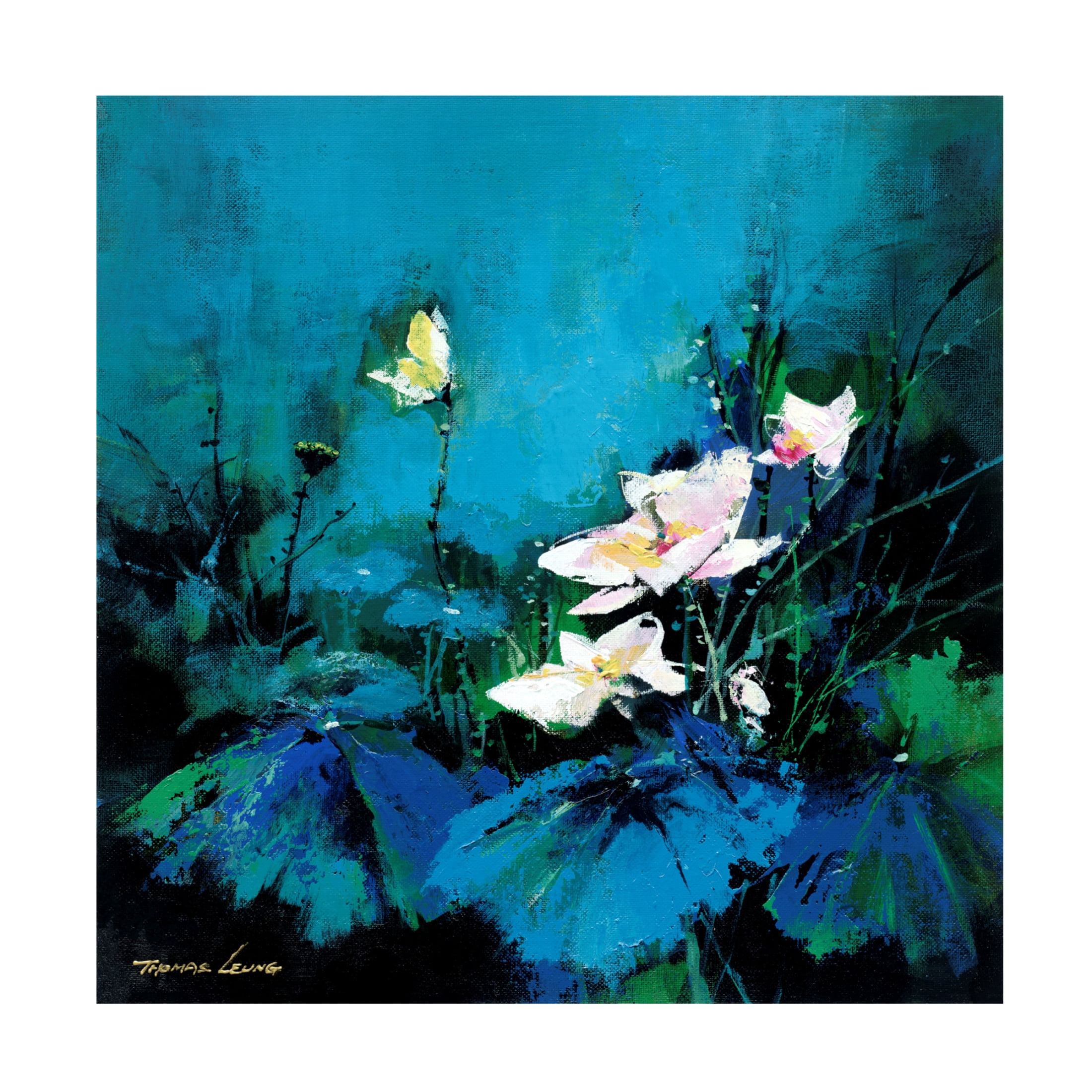 Canvas Wall Art - Thomas Leung 'Lotus Scent' Wall Art for Living Room, Bedroom, or Office Décor by Trademark Fine Art - 24 x 24 Inches