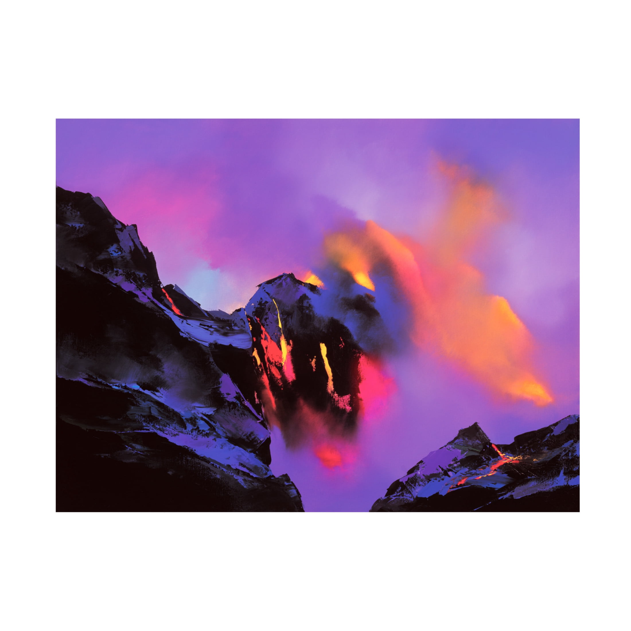 Canvas Wall Art - Thomas Leung 'Molten Rock' Wall Art for Living Room, Bedroom, or Office Décor by Trademark Fine Art - 32 x 24 Inches