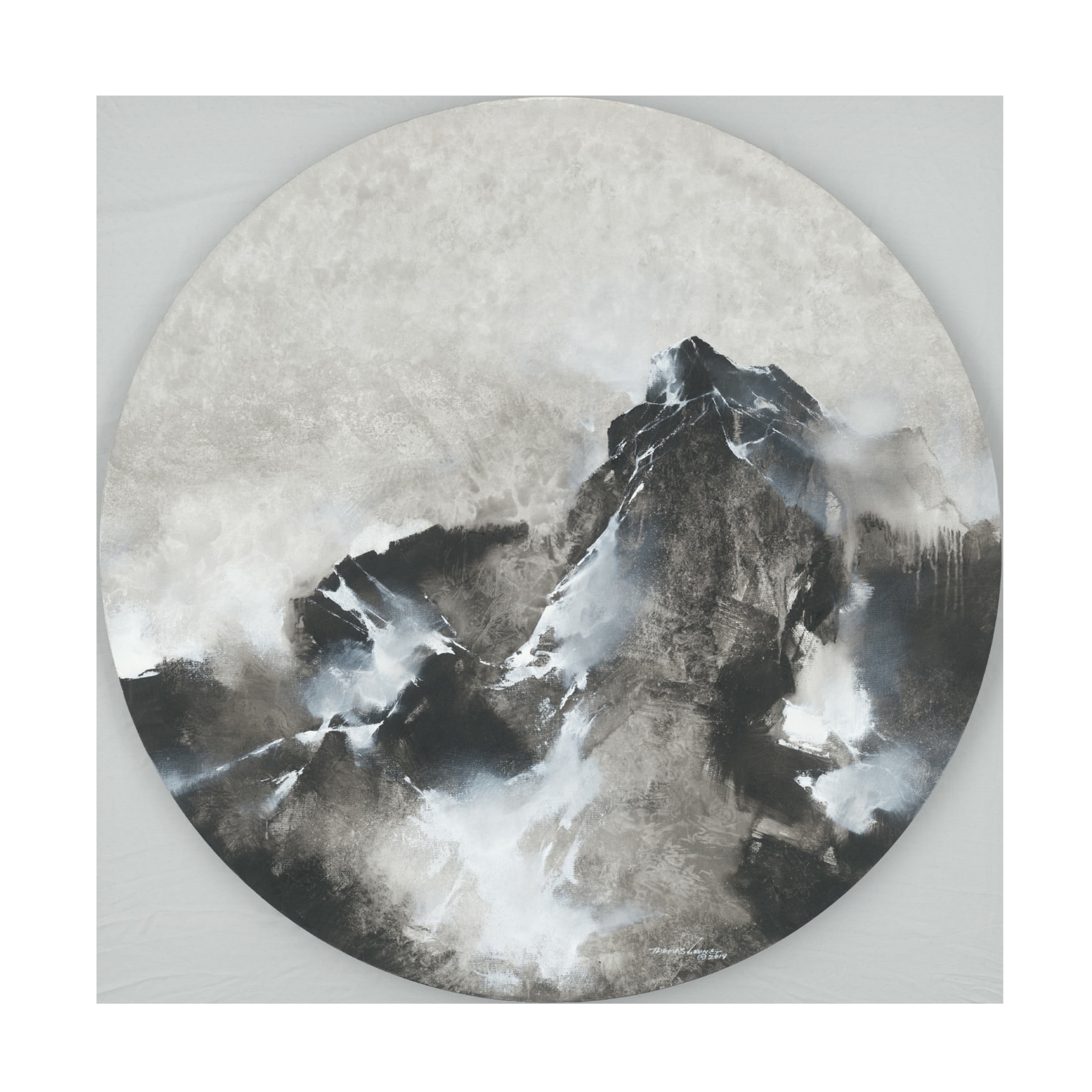 Canvas Wall Art - Thomas Leung 'Mountain Rhapsody' Wall Art for Living Room, Bedroom, or Office Décor by Trademark Fine Art - 35 x 35 Inches