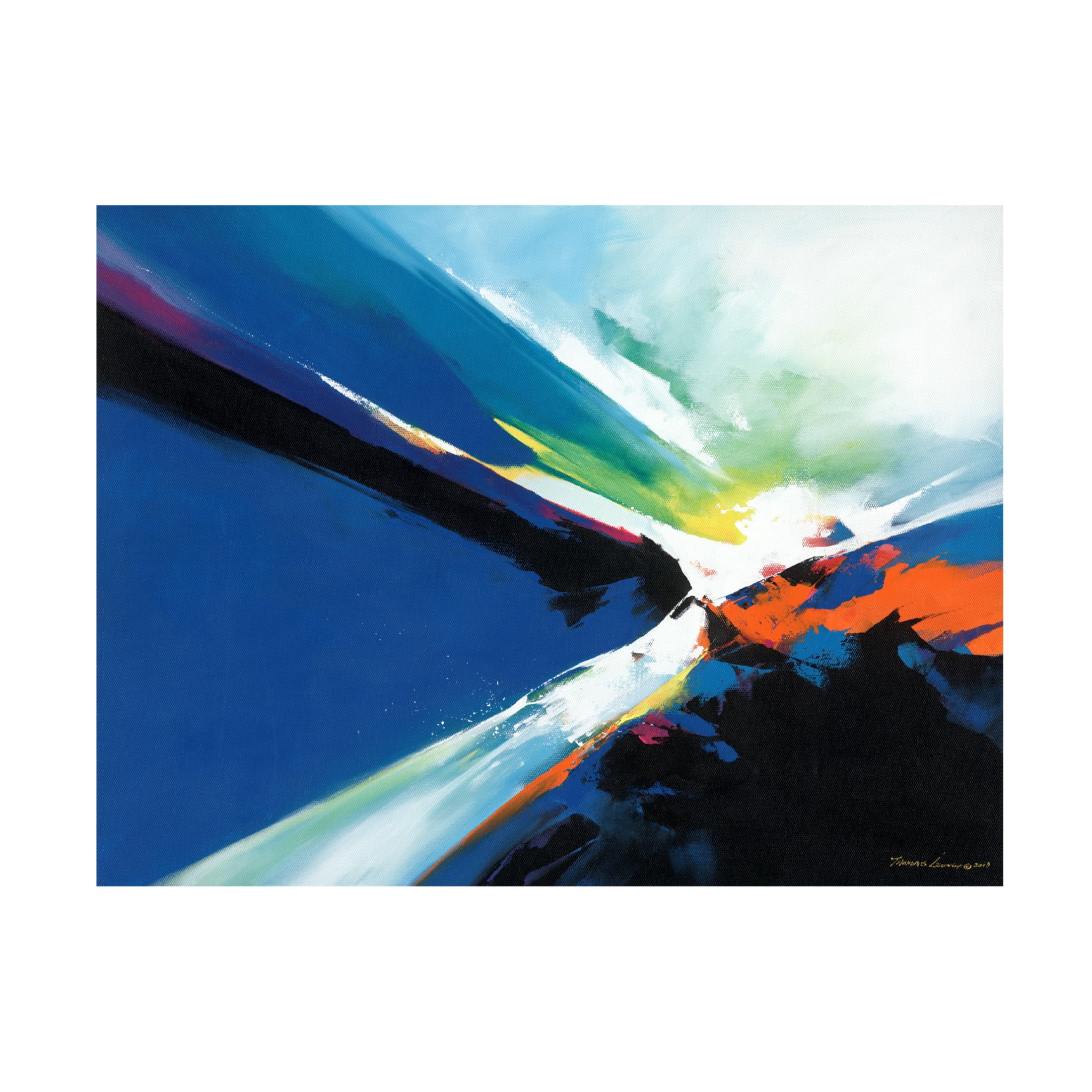 Canvas Wall Art - Thomas Leung 'Power and Velocity' Wall Art for Living Room, Bedroom, or Office Décor by Trademark Fine Art - 32 x 24 Inches