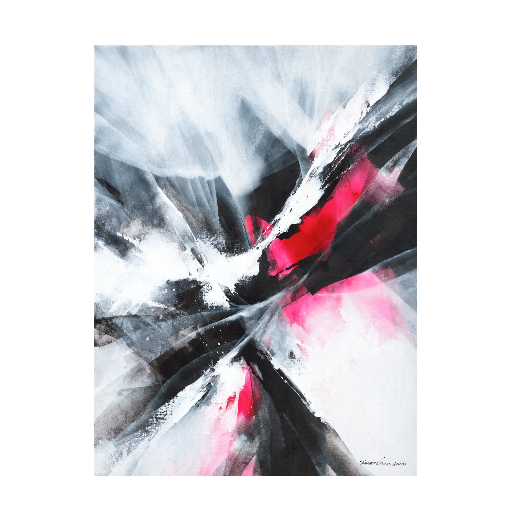 Canvas Wall Art - Thomas Leung 'Red Motion' Wall Art for Living Room, Bedroom, or Office Décor by Trademark Fine Art - 24 x 32 Inches