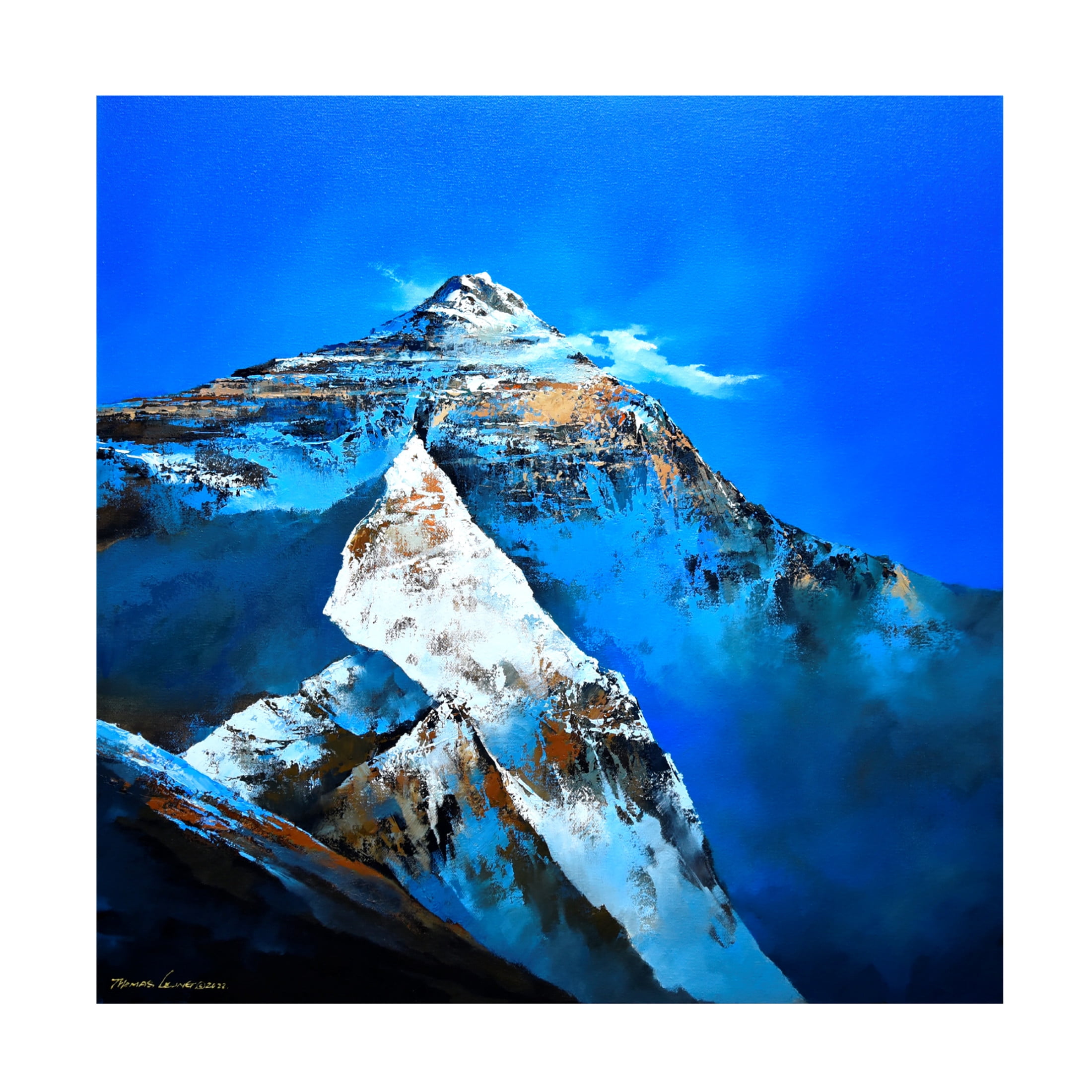 Canvas Wall Art - Thomas Leung 'The Peace Holy Mountain' Wall Art for Living Room, Bedroom, or Office Décor by Trademark Fine Art - 24 x 24 Inches