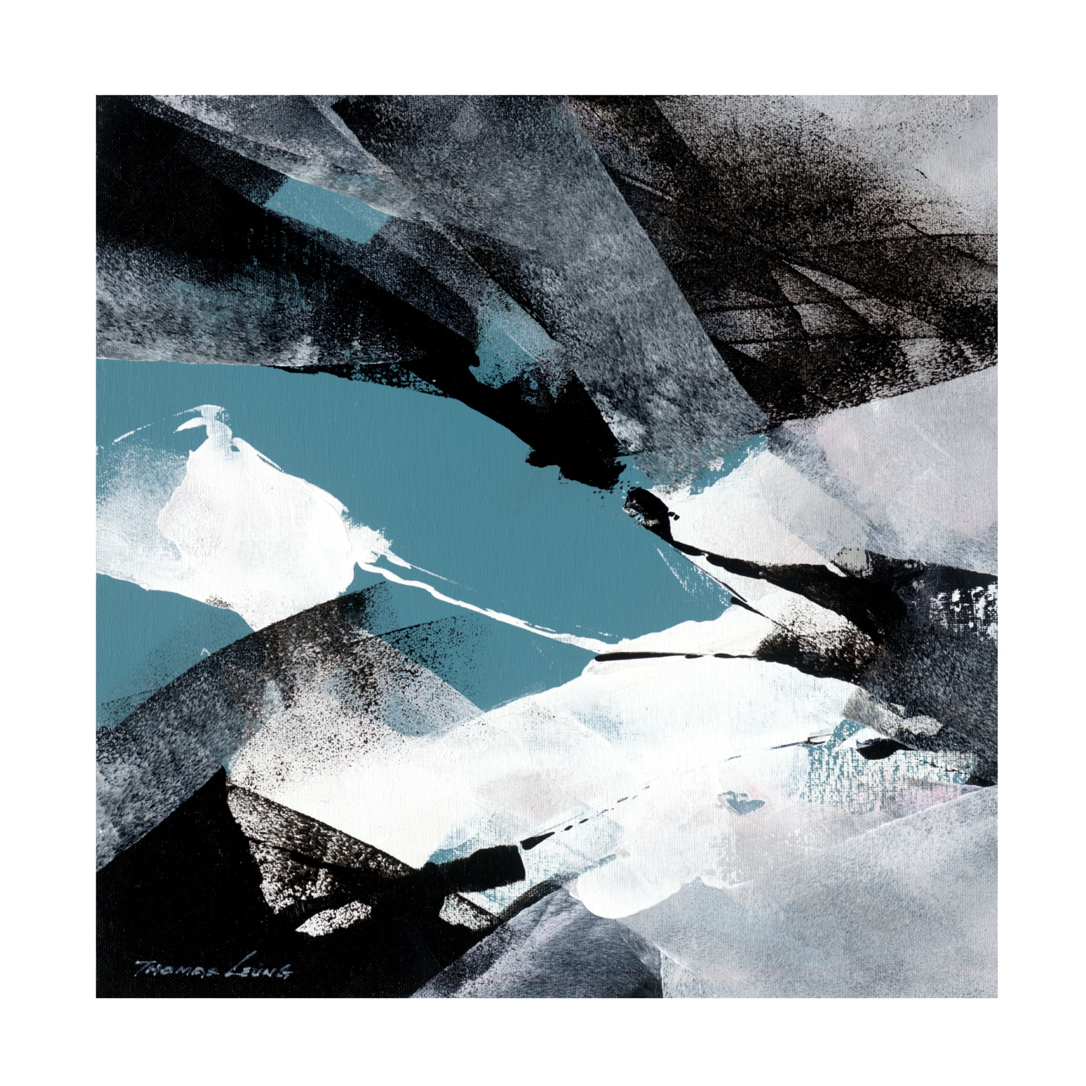Canvas Wall Art - Thomas Leung 'Wave 4' Wall Art for Living Room, Bedroom, or Office Décor by Trademark Fine Art - 18 x 18 Inches