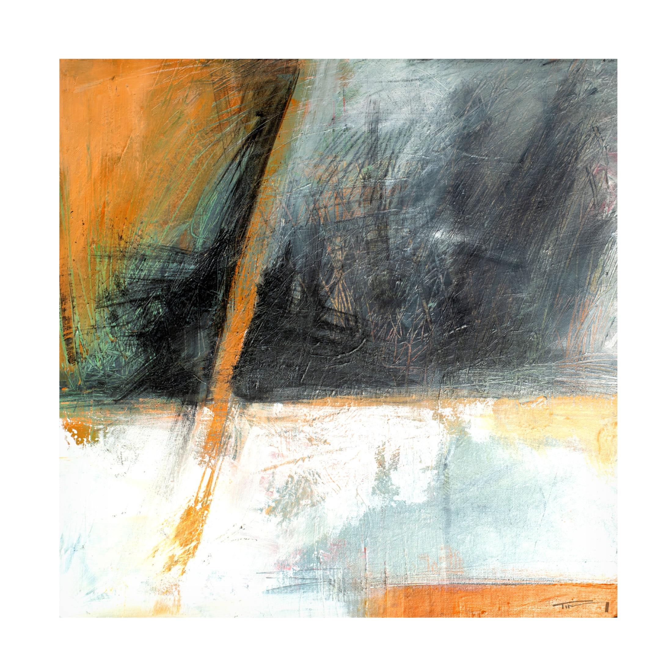 Canvas Wall Art - Tim Nyberg 'Sunset Pond' Wall Art for Living Room, Bedroom, or Office Décor by Trademark Fine Art - 35 x 35 Inches