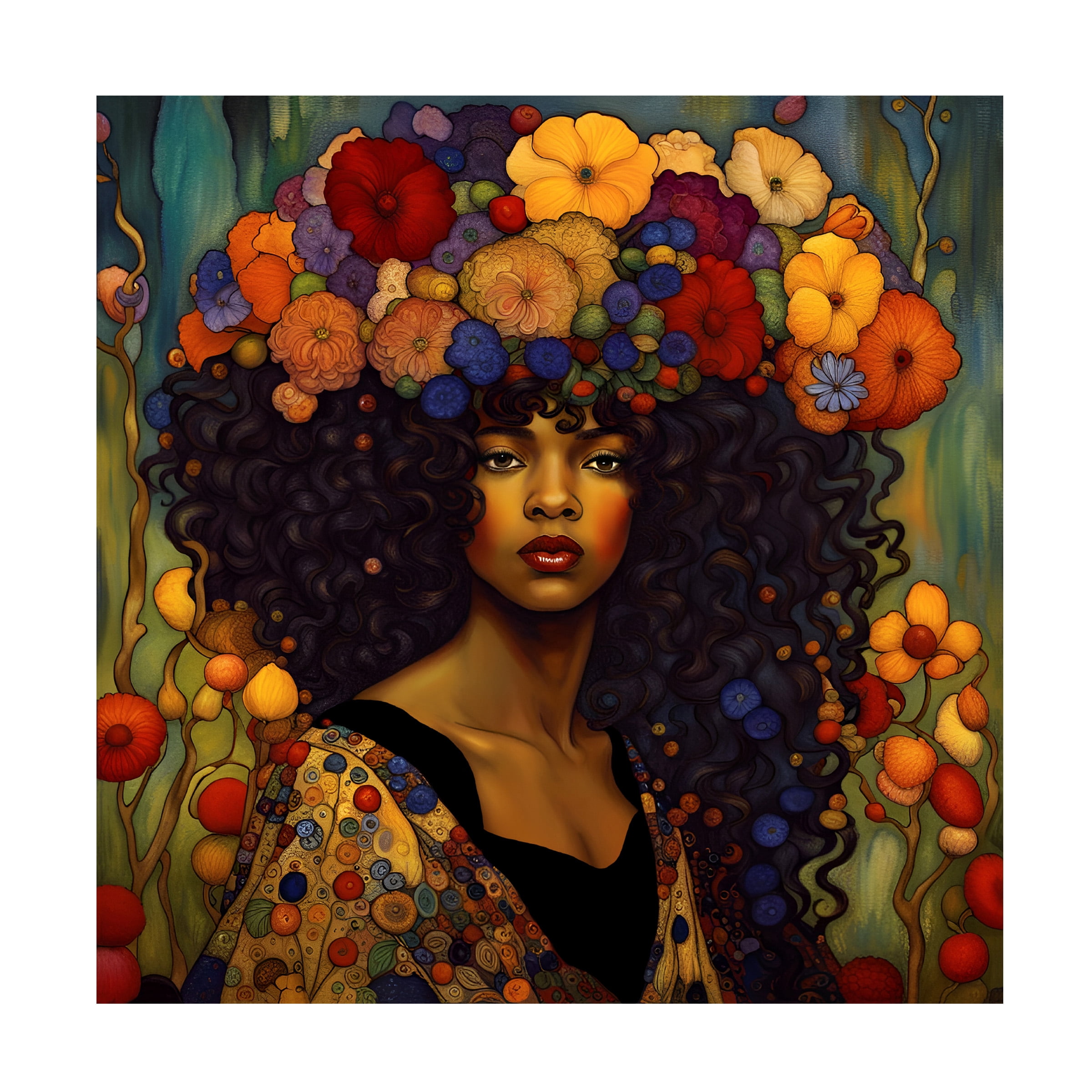 Canvas Wall Art - Tina Lavoie 'Art Nouveau Beauty V' Wall Art for Living Room, Bedroom, or Office DÃ©cor by Trademark Fine Art - 35 x 35 Inches