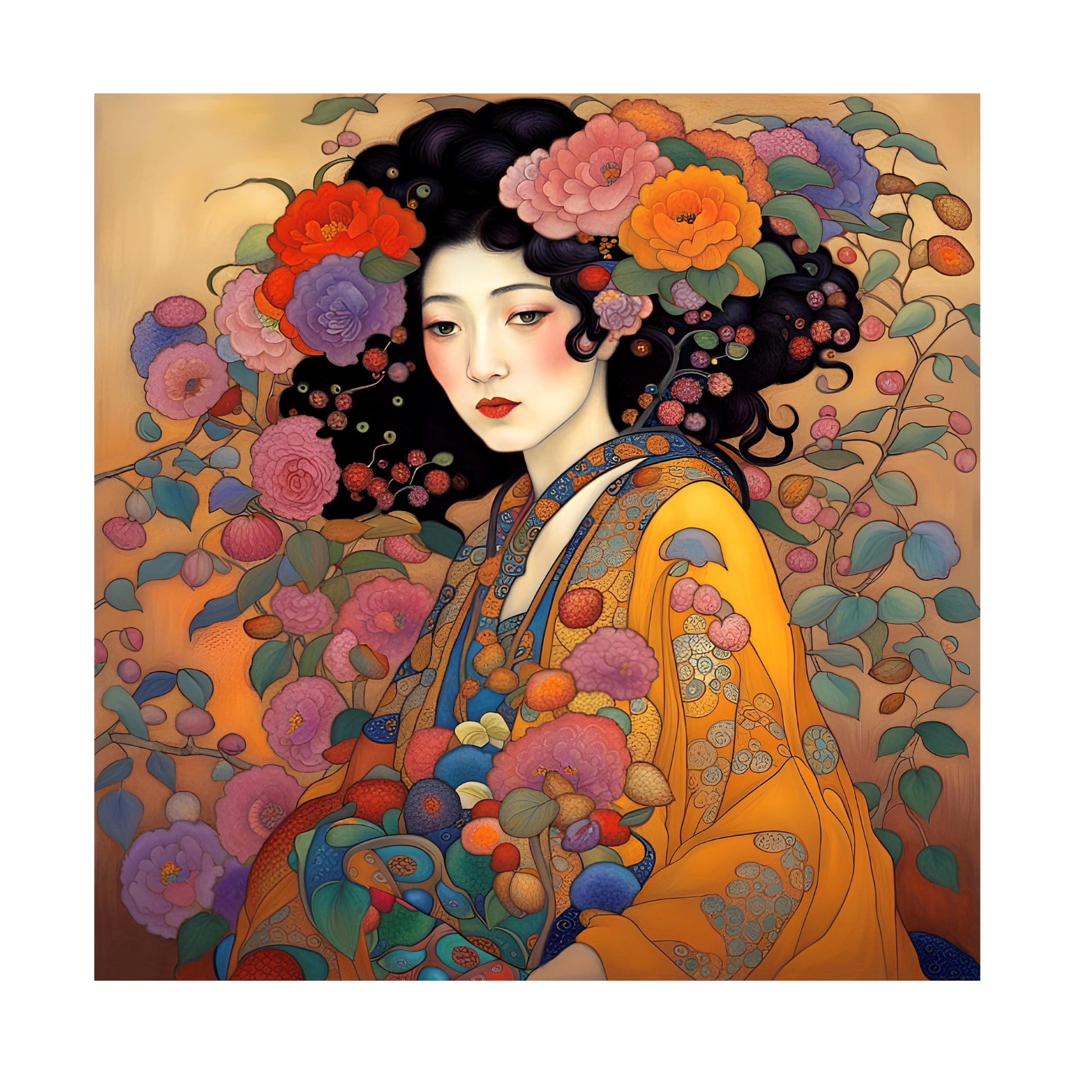 Canvas Wall Art - Tina Lavoie 'Art Nouveau Beauty XVII' Wall Art for Living Room, Bedroom, or Office Décor by Trademark Fine Art - 24 x 24 Inches