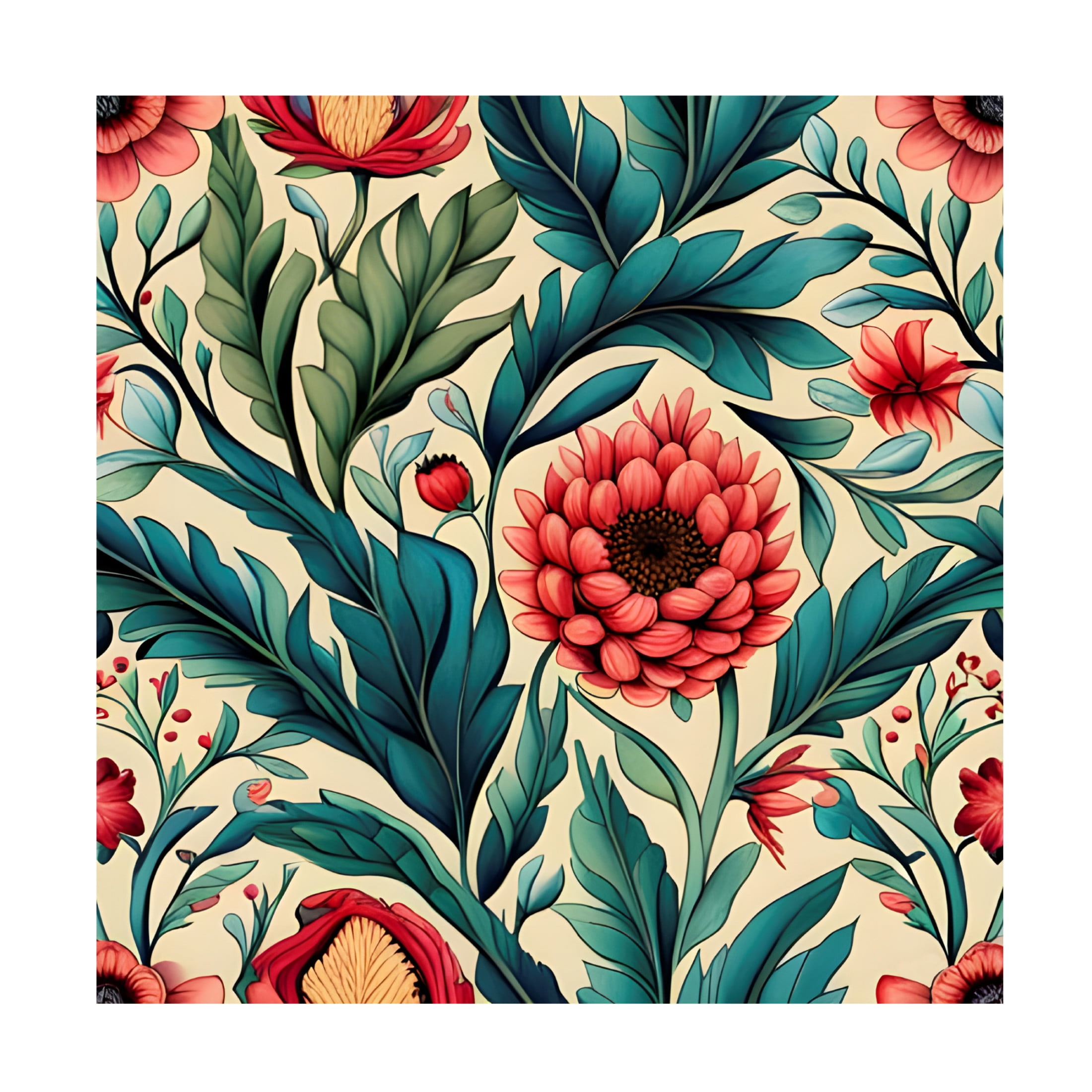 Canvas Wall Art - Tina Lavoie 'Bohemian Garden IV' Wall Art for Living Room, Bedroom, or Office Décor by Trademark Fine Art - 24 x 24 Inches