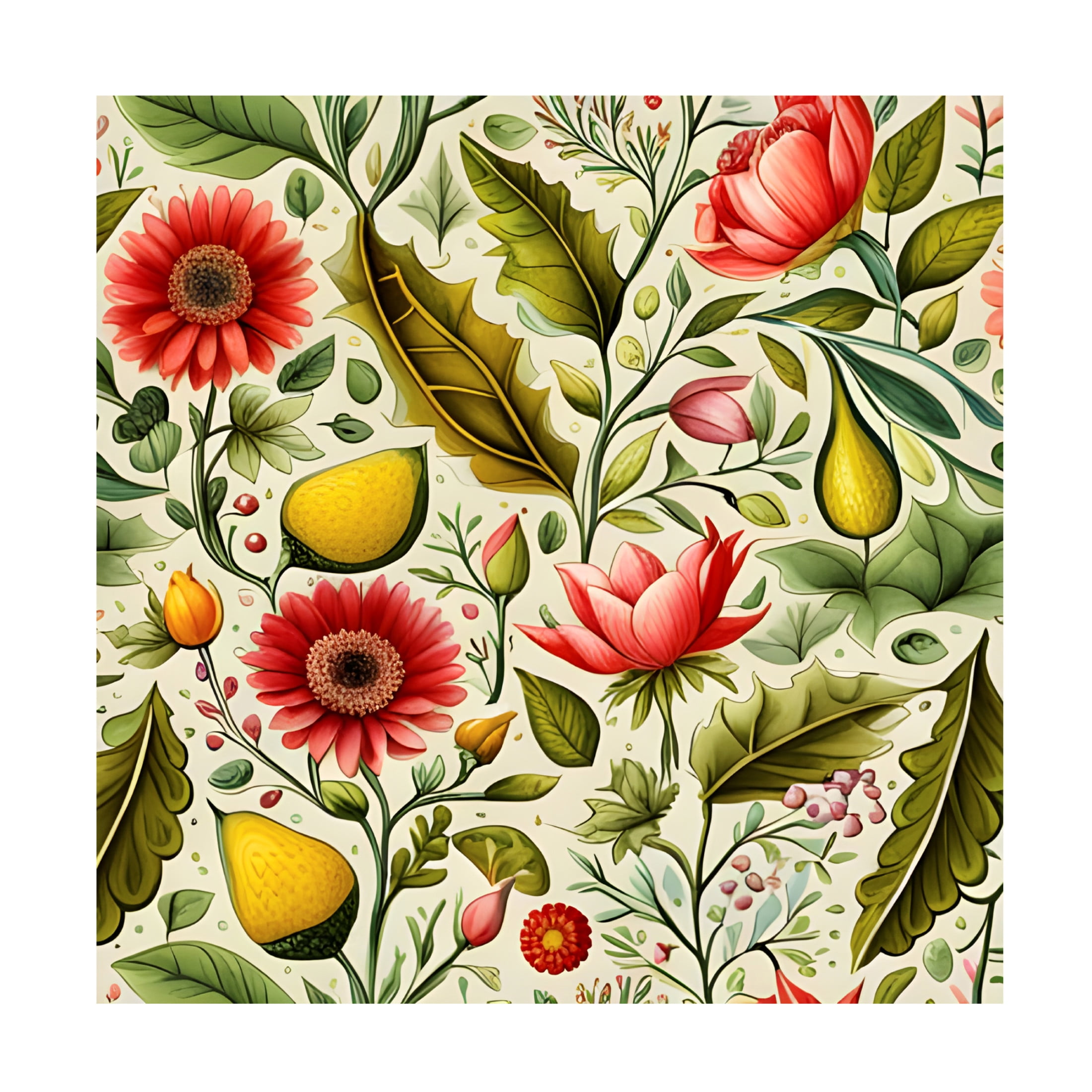 Canvas Wall Art - Tina Lavoie 'Bohemian Garden' Wall Art for Living Room, Bedroom, or Office Décor by Trademark Fine Art - 24 x 24 Inches