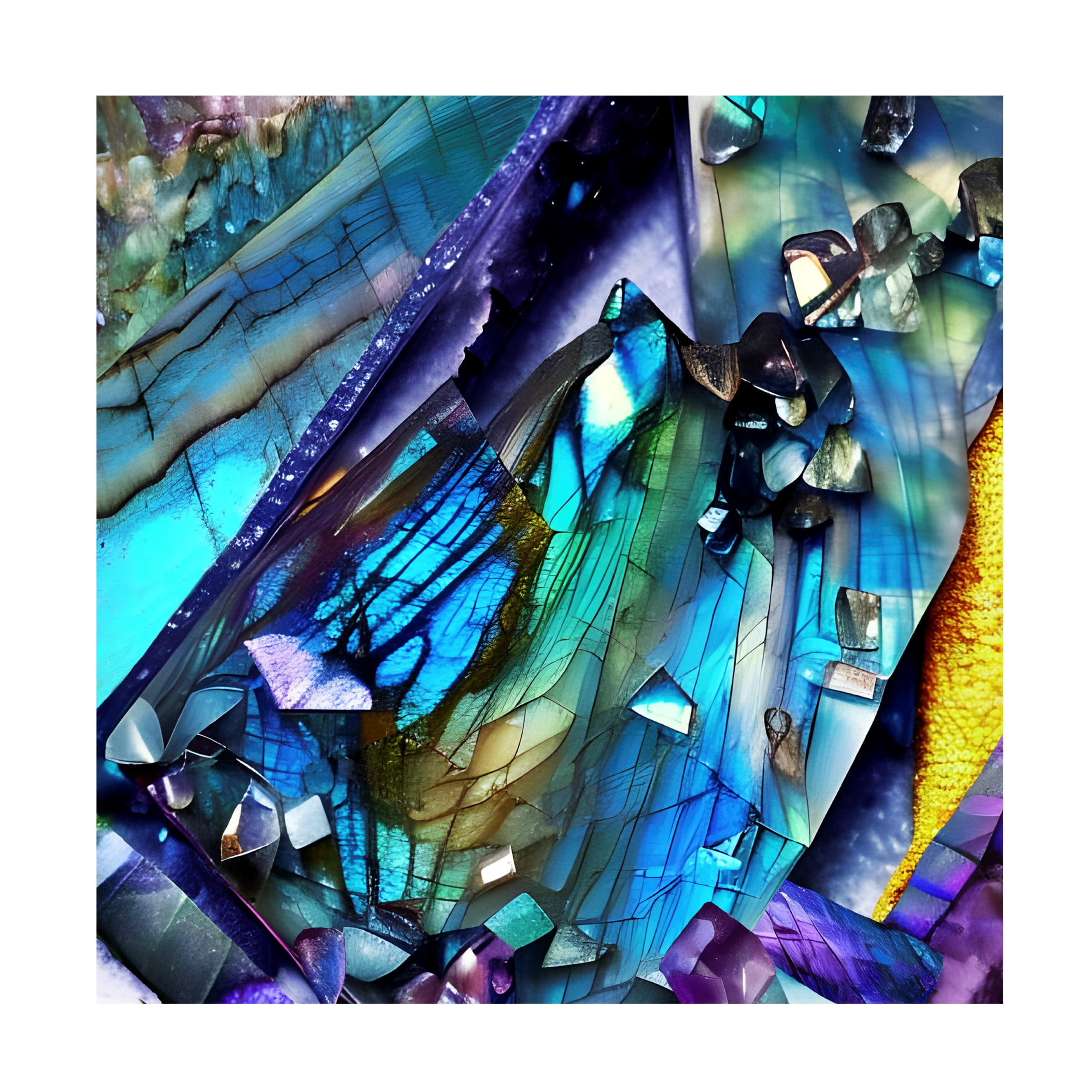 Canvas Wall Art - Tina Lavoie 'Geology 101 Part Eight' Wall Art for Living Room, Bedroom, or Office DÃ©cor by Trademark Fine Art - 24 x 24 Inches