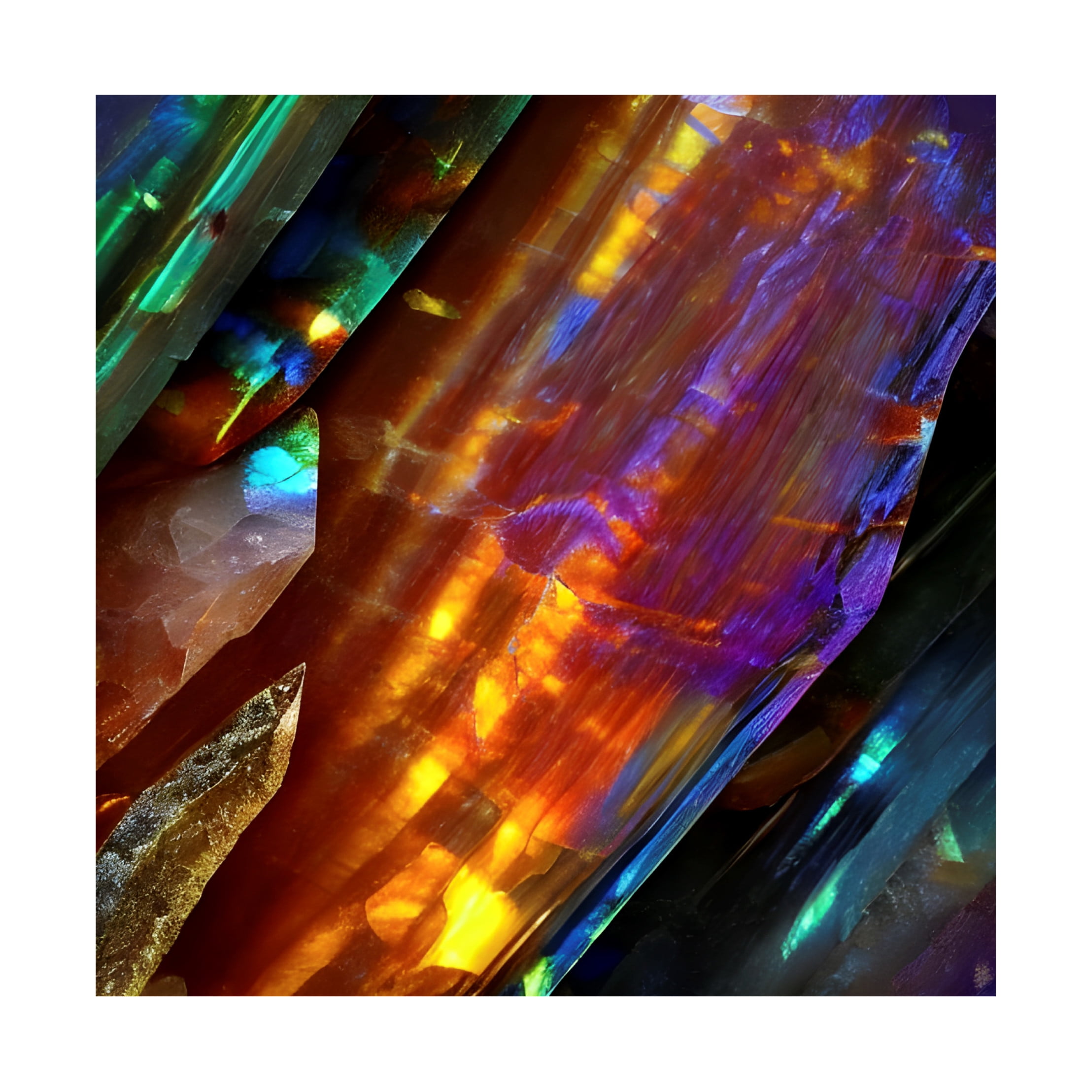 Canvas Wall Art - Tina Lavoie 'Geology 101 Part Five' Wall Art for Living Room, Bedroom, or Office Décor by Trademark Fine Art - 14 x 14 Inches