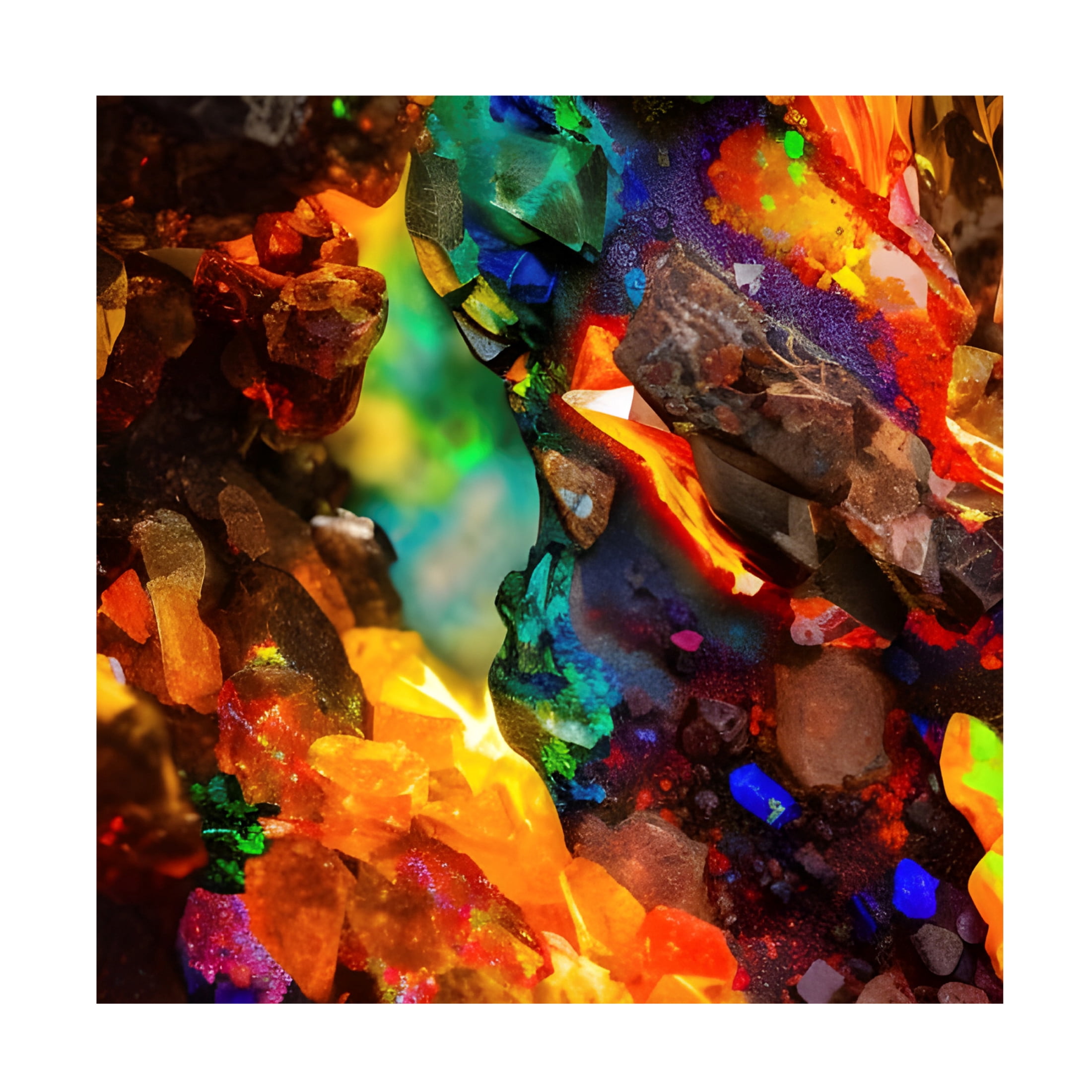 Canvas Wall Art - Tina Lavoie 'Geology 101 Part One' Wall Art for Living Room, Bedroom, or Office Décor by Trademark Fine Art - 24 x 24 Inches