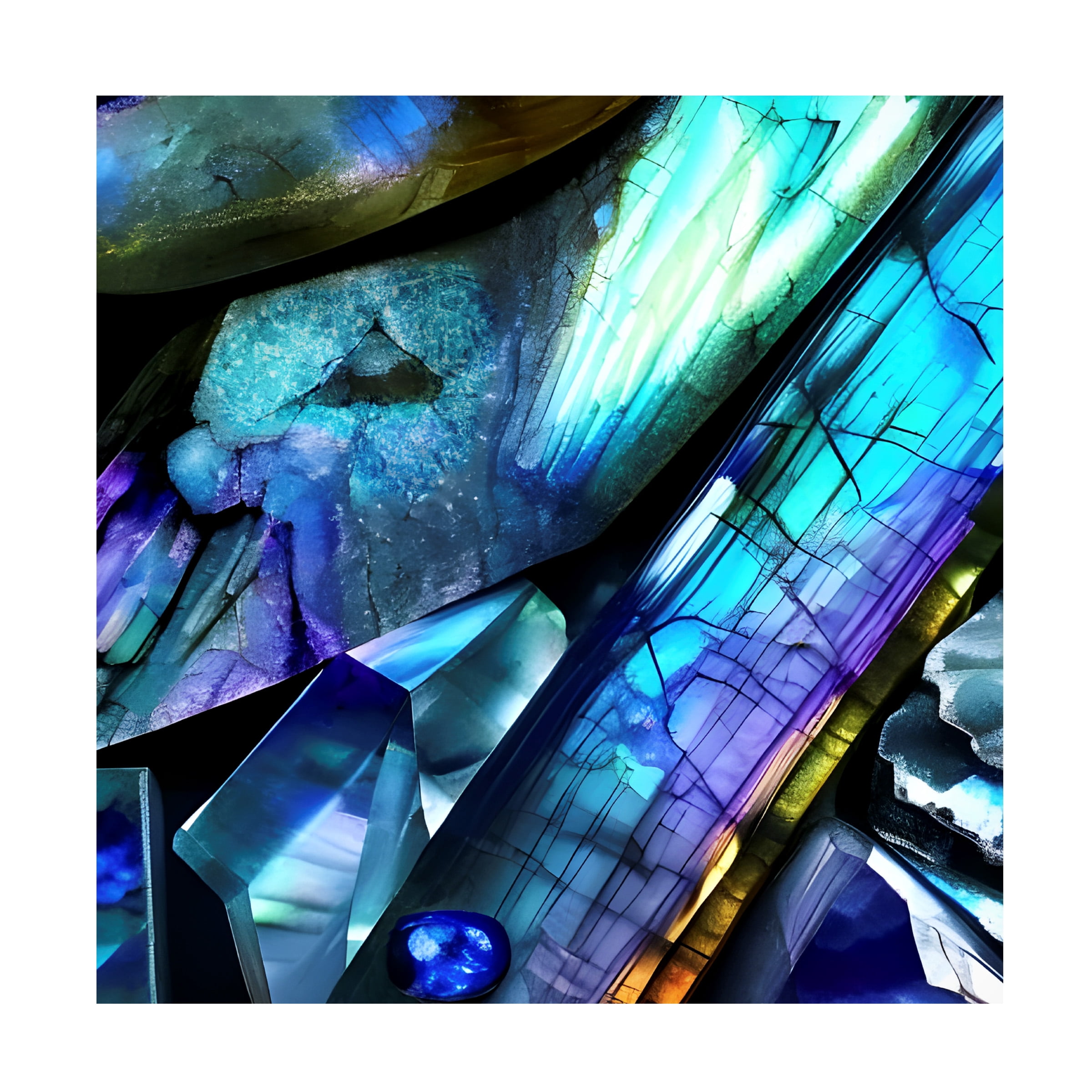 Canvas Wall Art - Tina Lavoie 'Geology 101 Part Six' Wall Art for Living Room, Bedroom, or Office Décor by Trademark Fine Art - 24 x 24 Inches