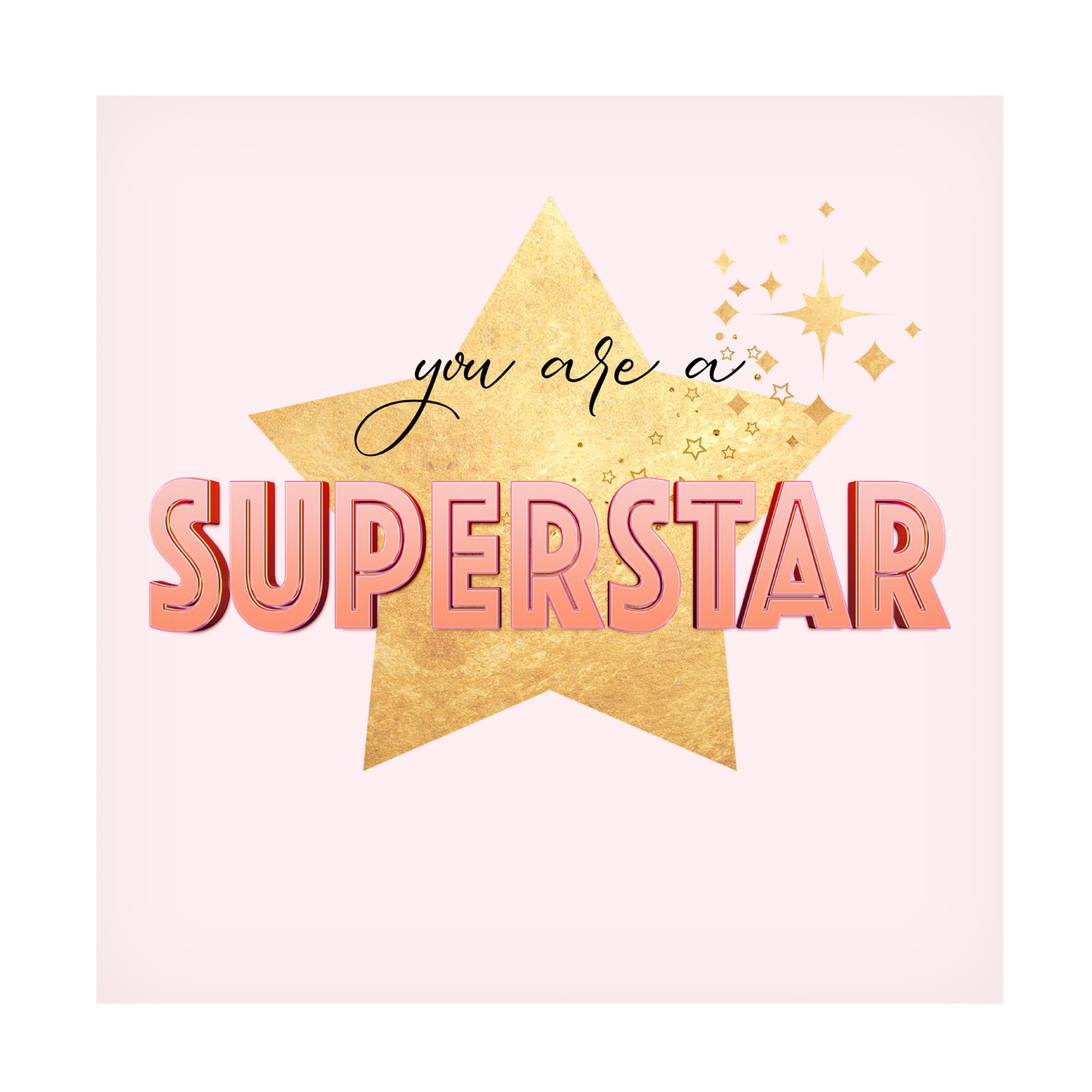 Canvas Wall Art - Tina Lavoie 'You Are A Superstar' Wall Art for Living Room, Bedroom, or Office Décor by Trademark Fine Art - 14 x 14 Inches