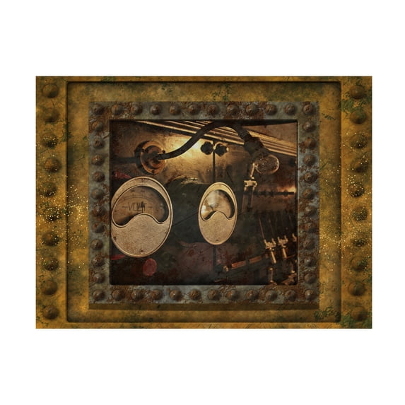 Canvas Wall Art - Tina Mitchell 'Steampunk Boiler' Wall Art for Living Room, Bedroom, or Office Décor by Trademark Fine Art - 24 x 24 Inches