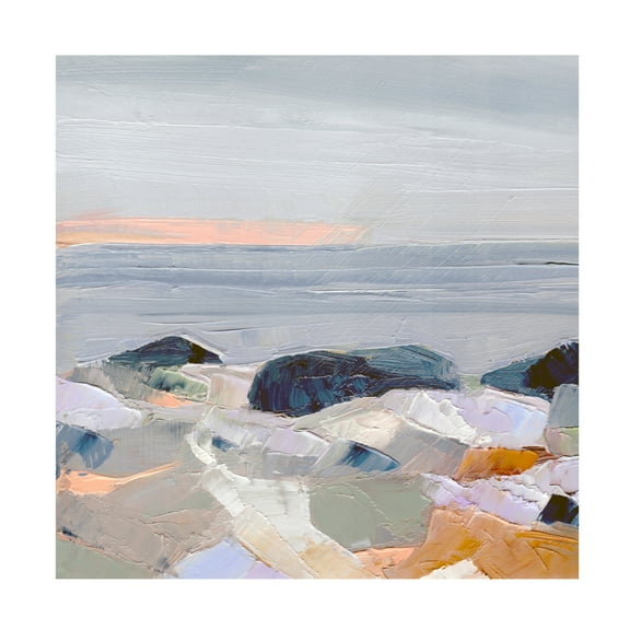 Canvas Wall Art - Toby Gordon 'Winter Rocks' Wall Art for Living Room, Bedroom, or Office Décor by Trademark Fine Art - 14 x 14 Inches