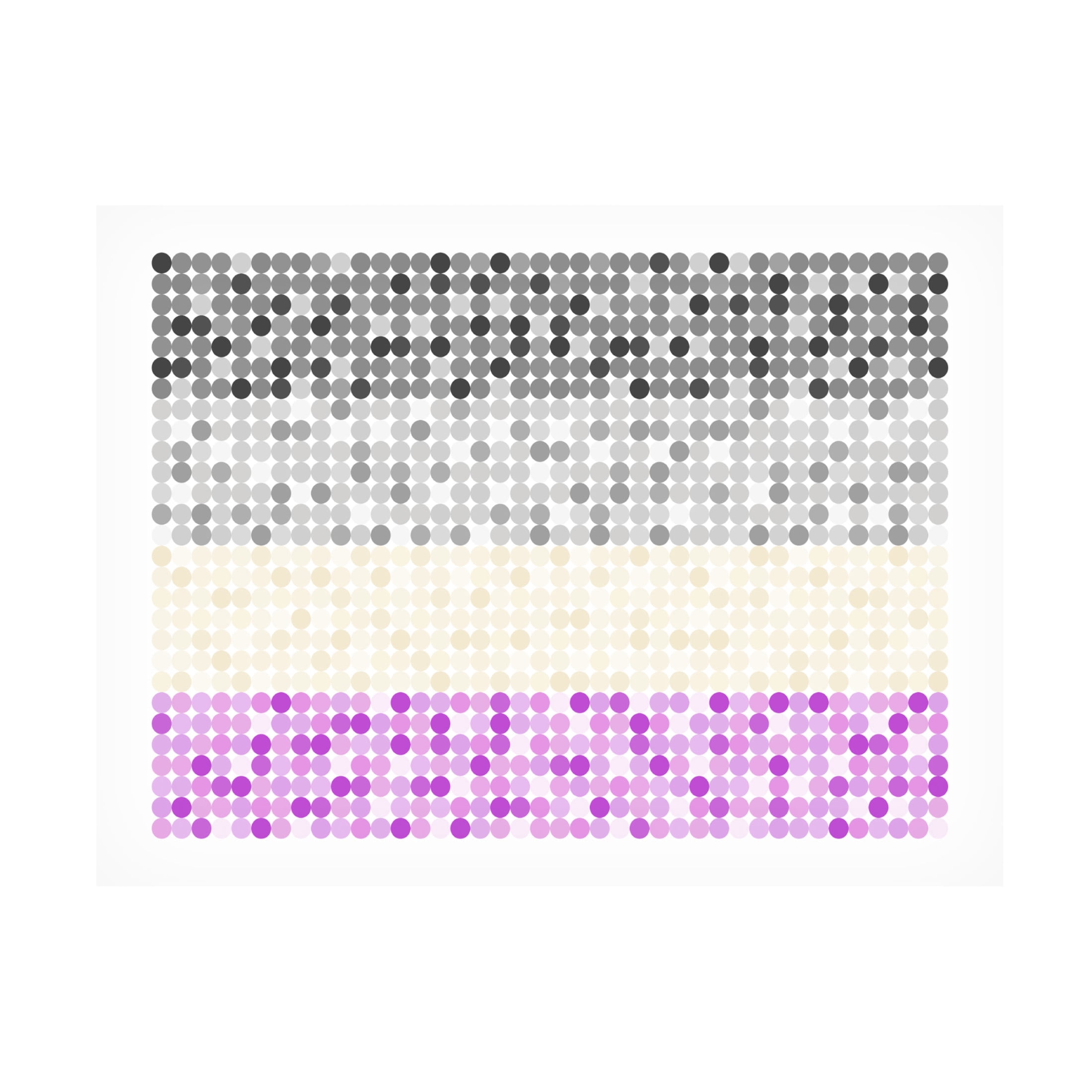 Canvas Wall Art - Tom Quartermaine 'Abstract Circle Asexual Pride Flag' Wall Art for Living Room, Bedroom, or Office Décor by Trademark Fine Art - 47 x 35 Inches