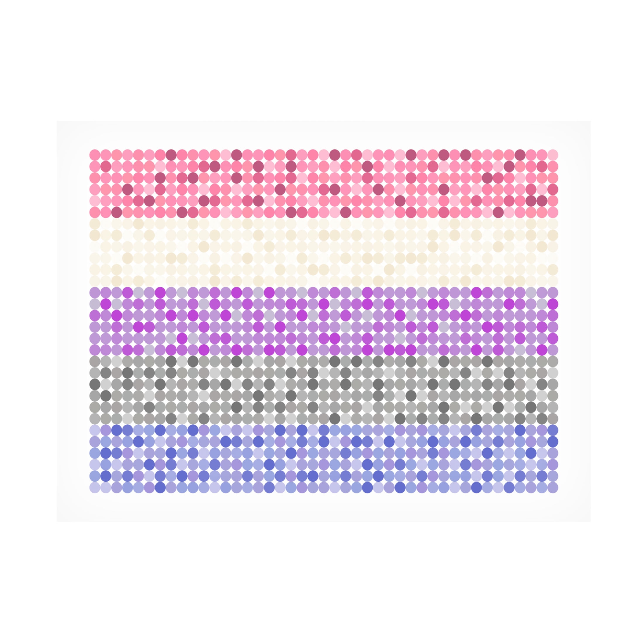 Canvas Wall Art - Tom Quartermaine 'Abstract Circle Gender Fluid Pride Flag' Wall Art for Living Room, Bedroom, or Office Décor by Trademark Fine Art - 24 x 18 Inches